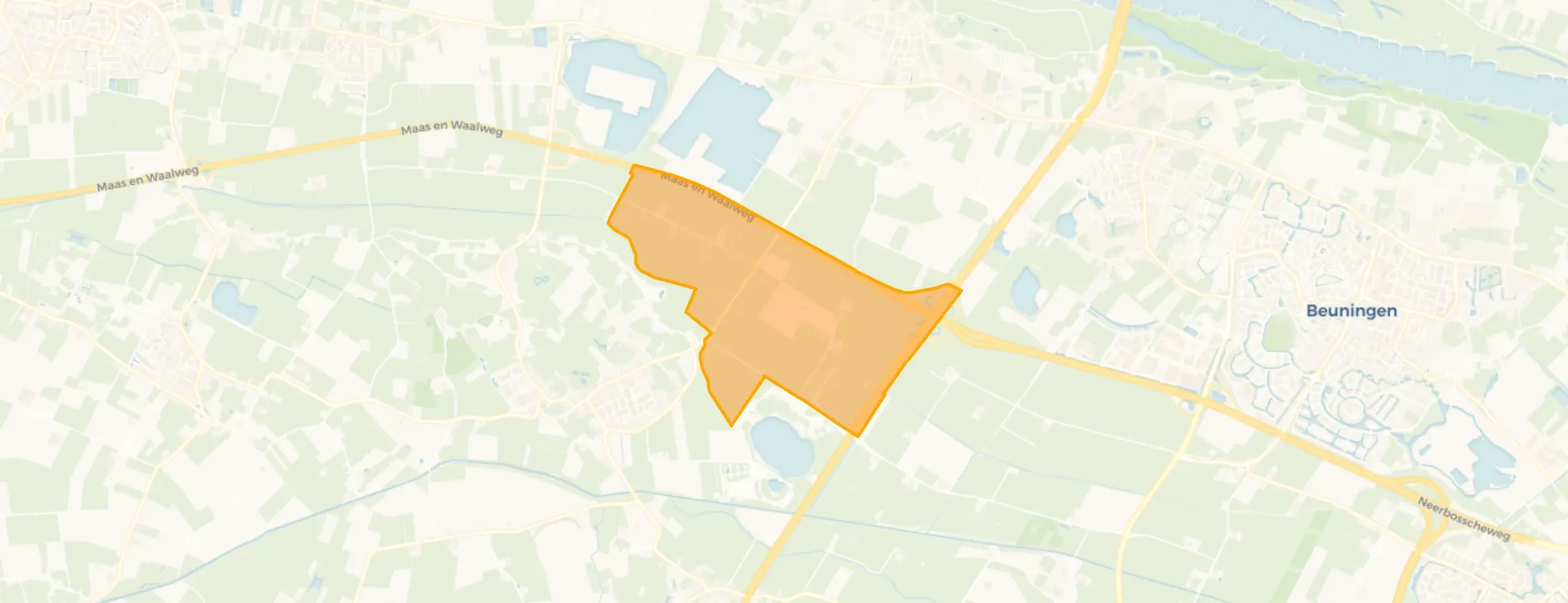 Kaart van Winssen-Buitengebied Zuid-2