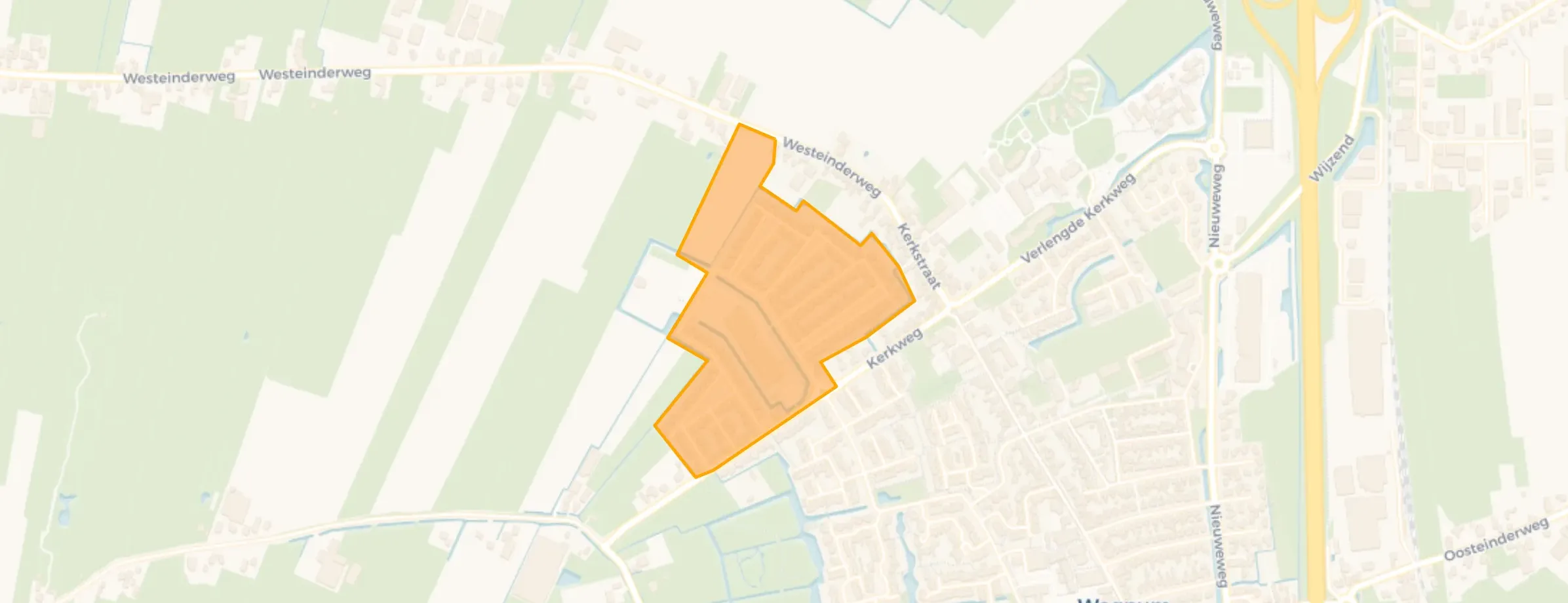 Kaart van Wognum Bloesemgaerde