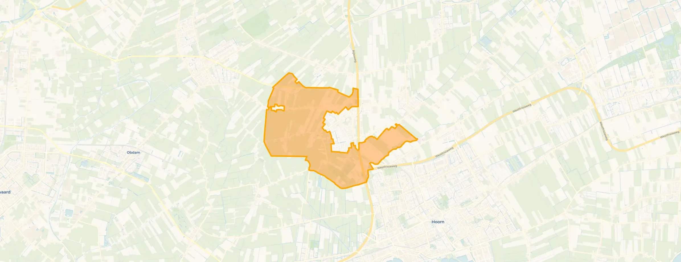 Kaart van Wognum Buitengebied