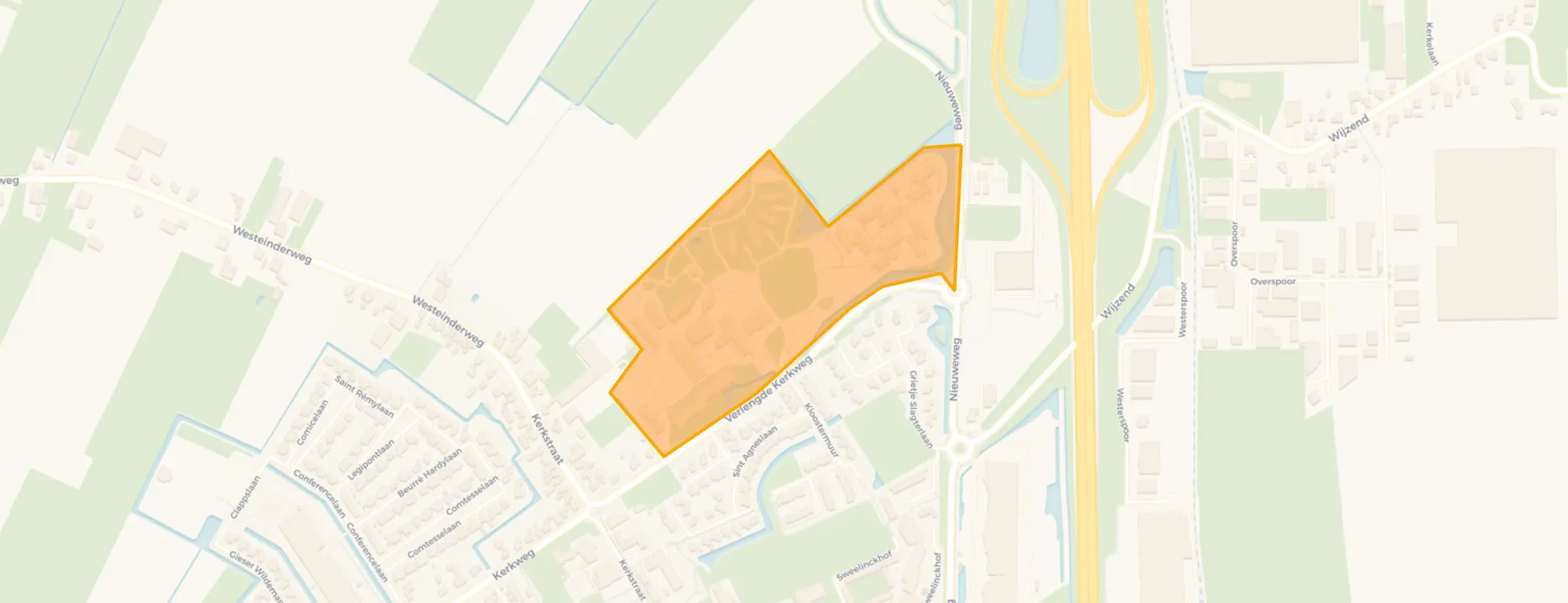 Kaart van Wognum Leekerweide