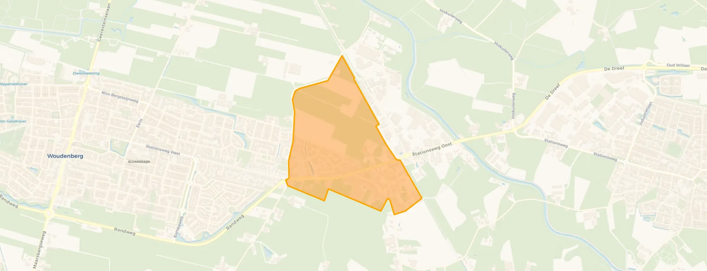 Kaart van Woudenberg-Oost