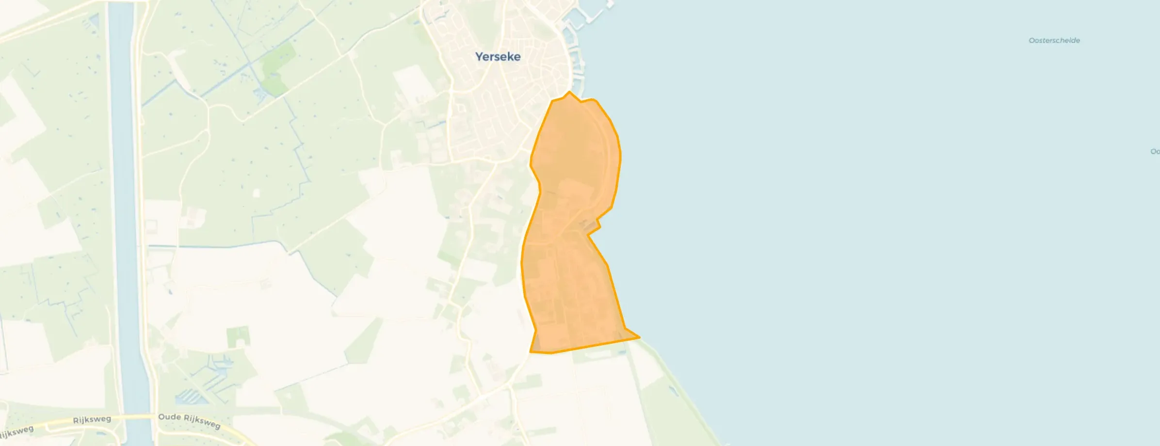 Kaart van Yerseke - Molenpolder/Olzendepolder