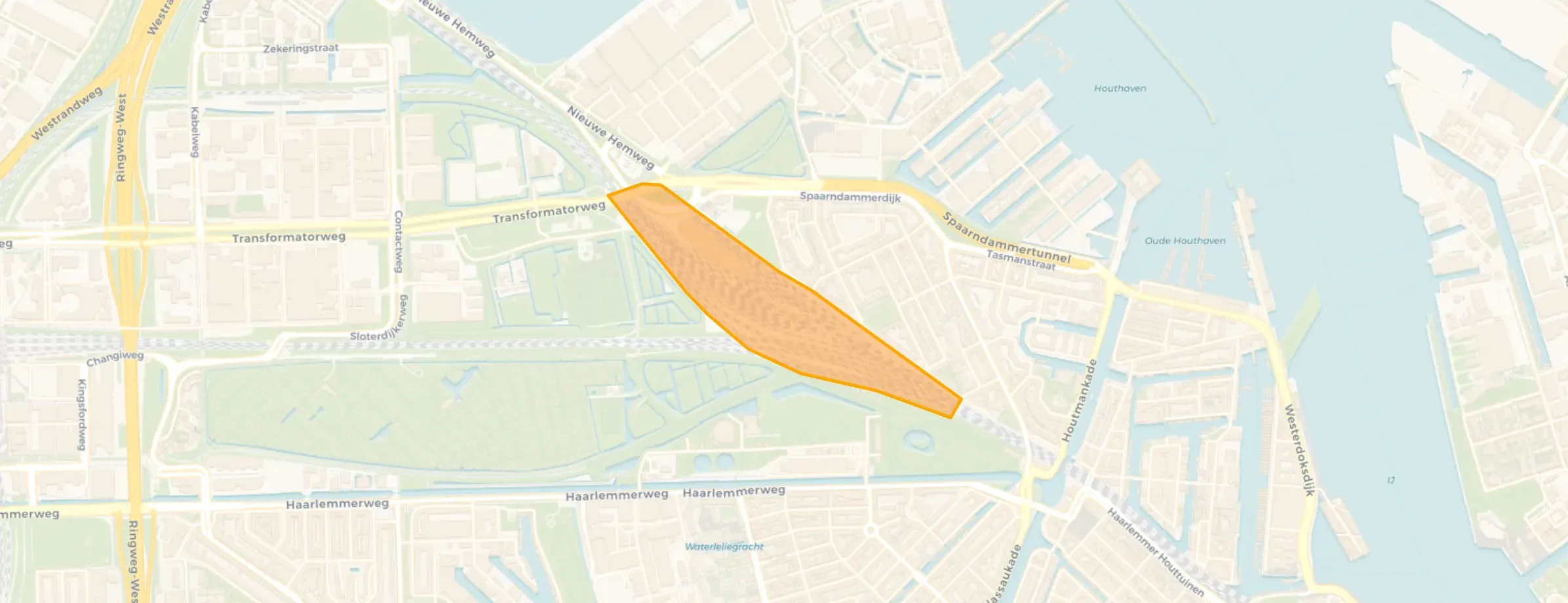 Kaart van Zaanstraat emplacement