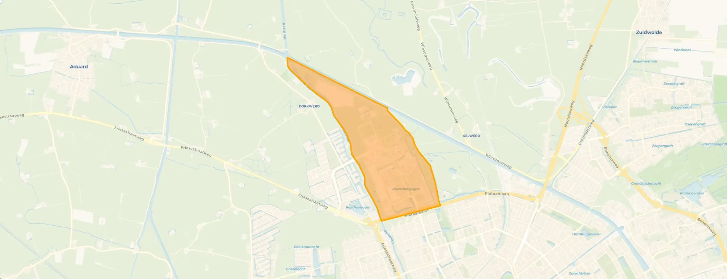 Kaart van Zernike Campus