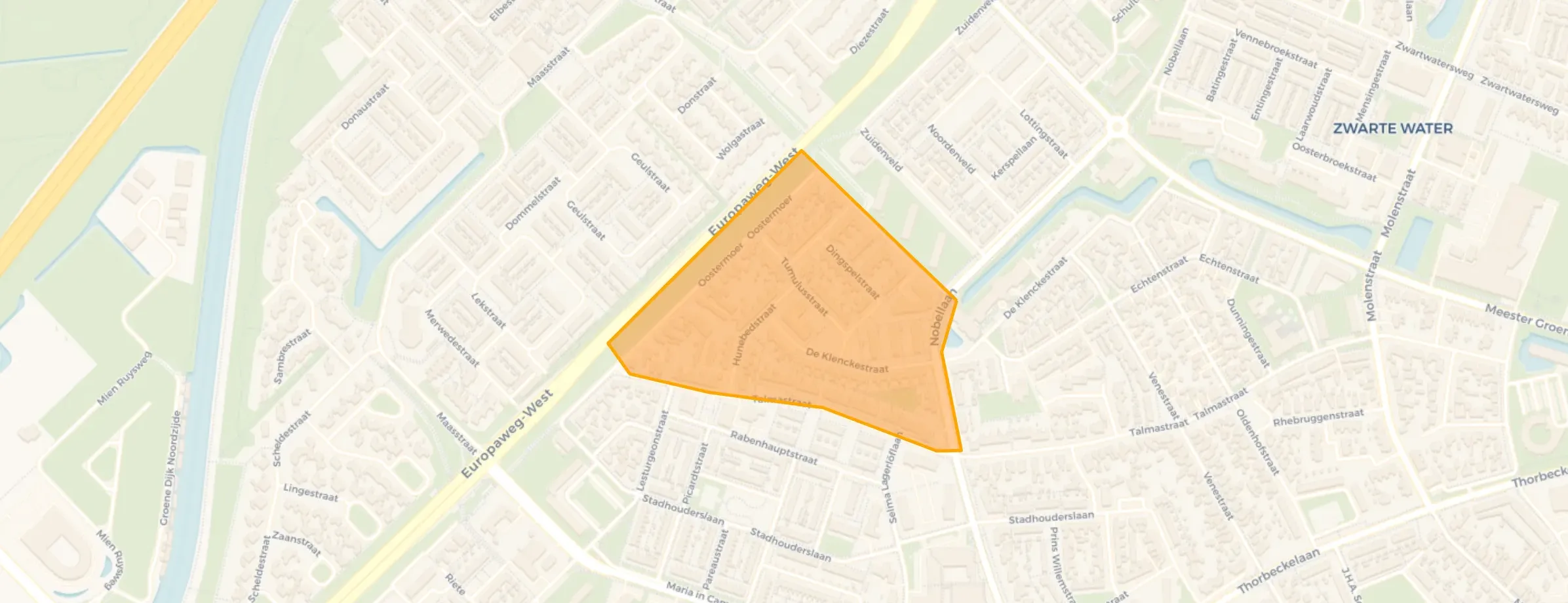 Kaart van Zuid Molukse Buurt