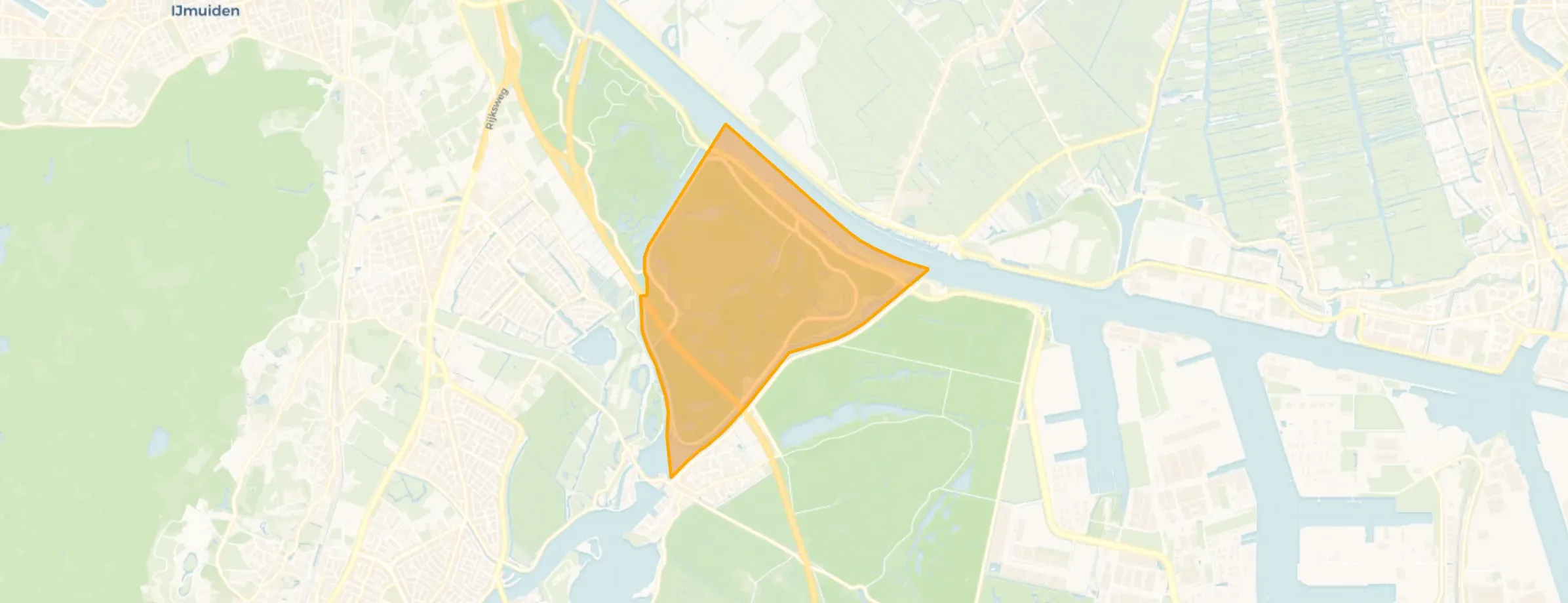 Kaart van Zuid-Spaarndammerpolder