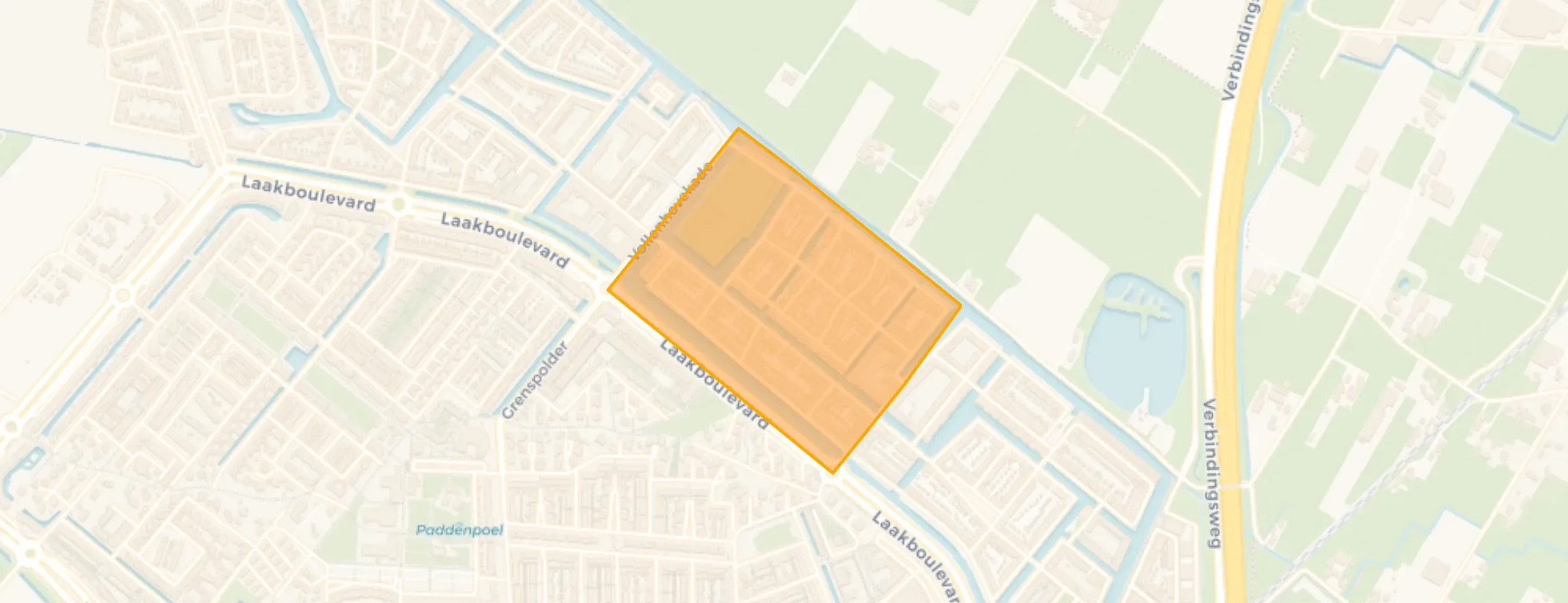 Kaart van Zuiderzeestedenbuurt-West