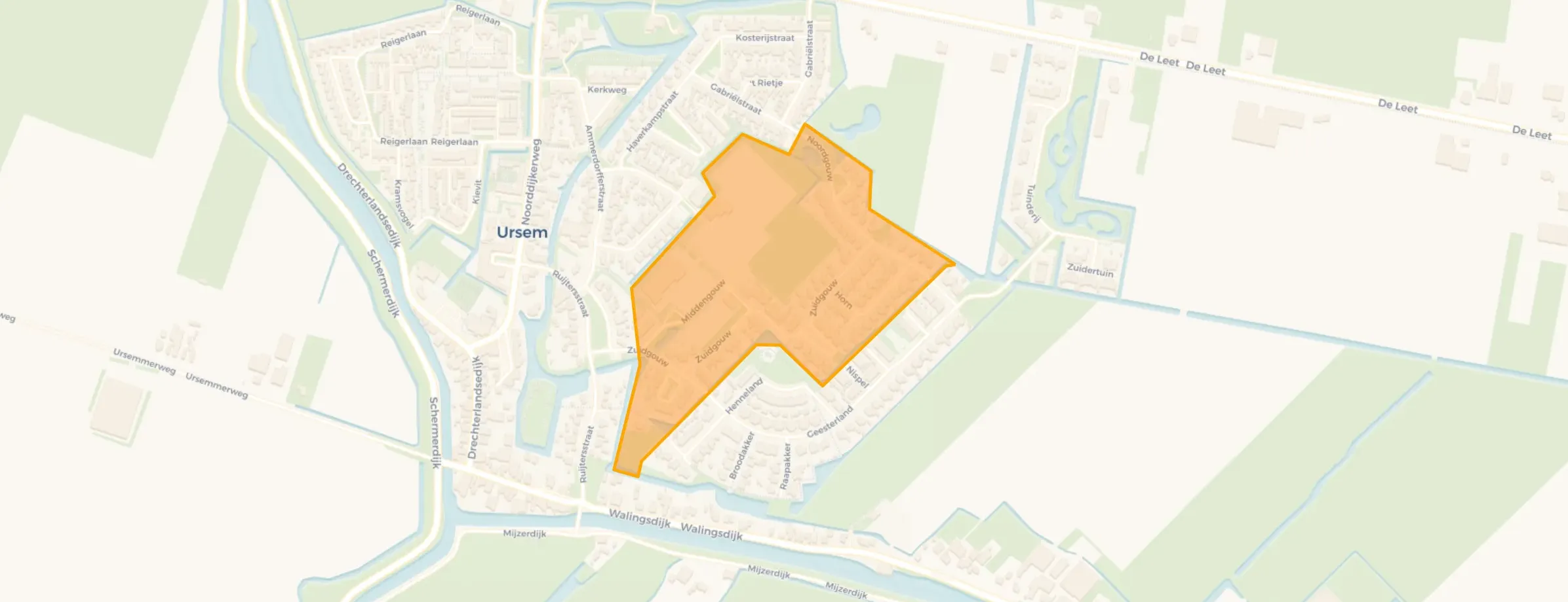 Zuidgouw en omgeving in Koggenland