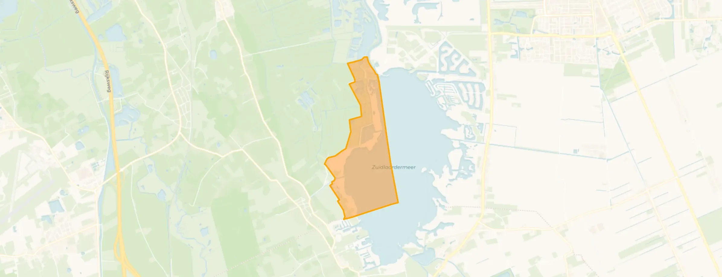 Kaart van Zuidlaardermeer