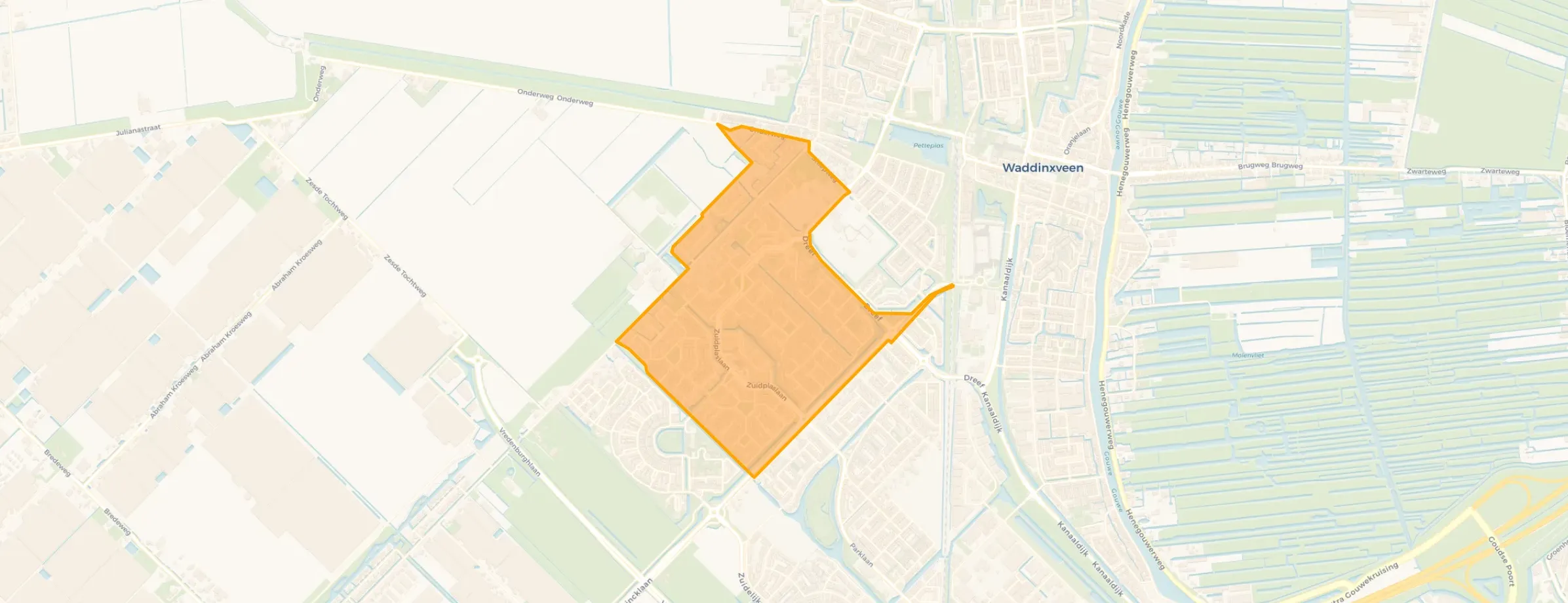 Buurt Zuidplas 80, Waddinxveen