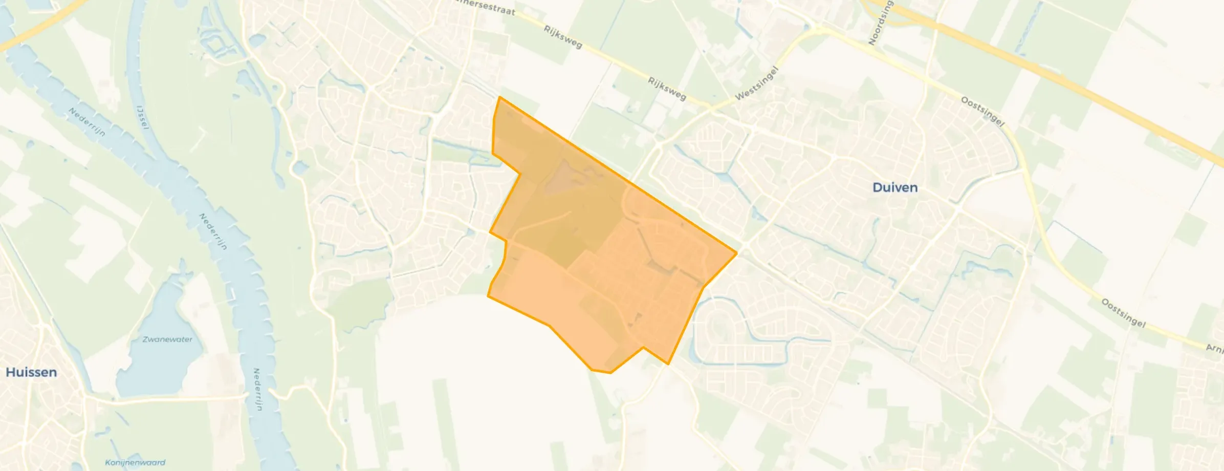 Kaart van Zuidwest