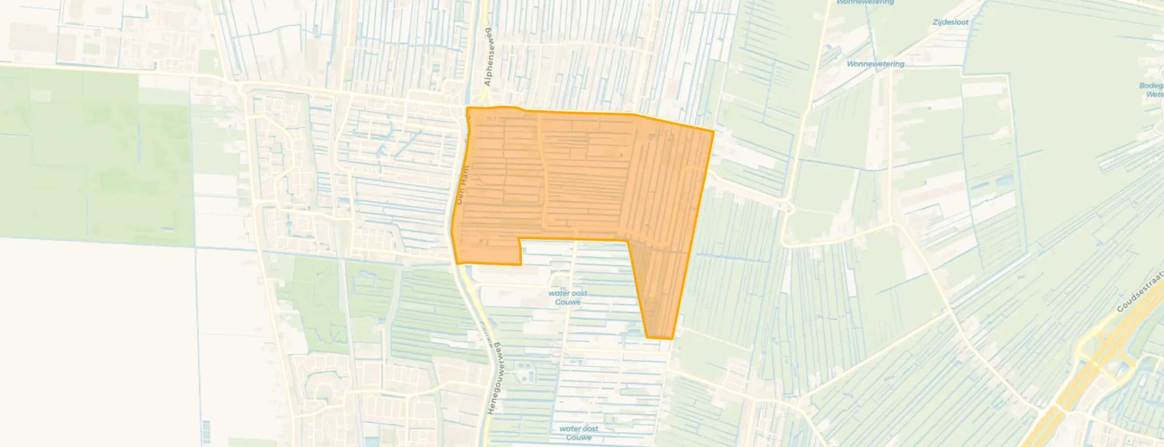 Kaart van Zuidwijk