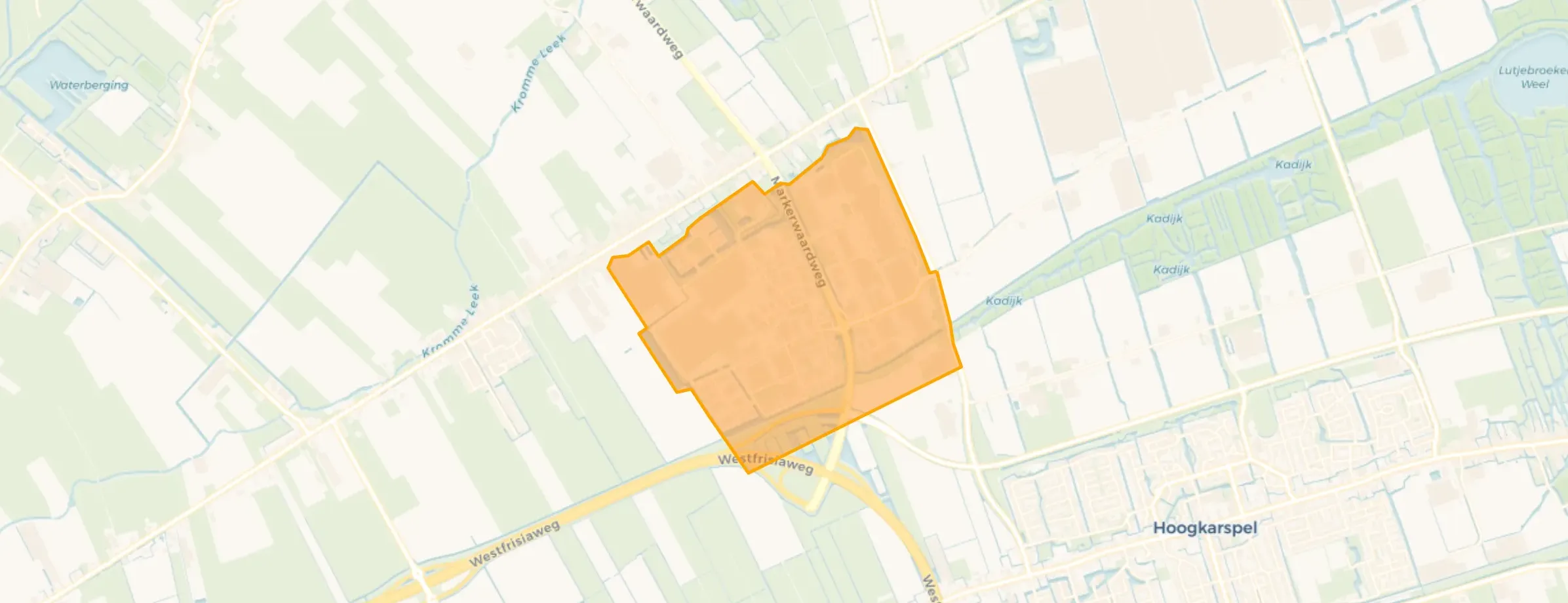 Kaart van Zwaagdijk-Oost Bedrijventerrein