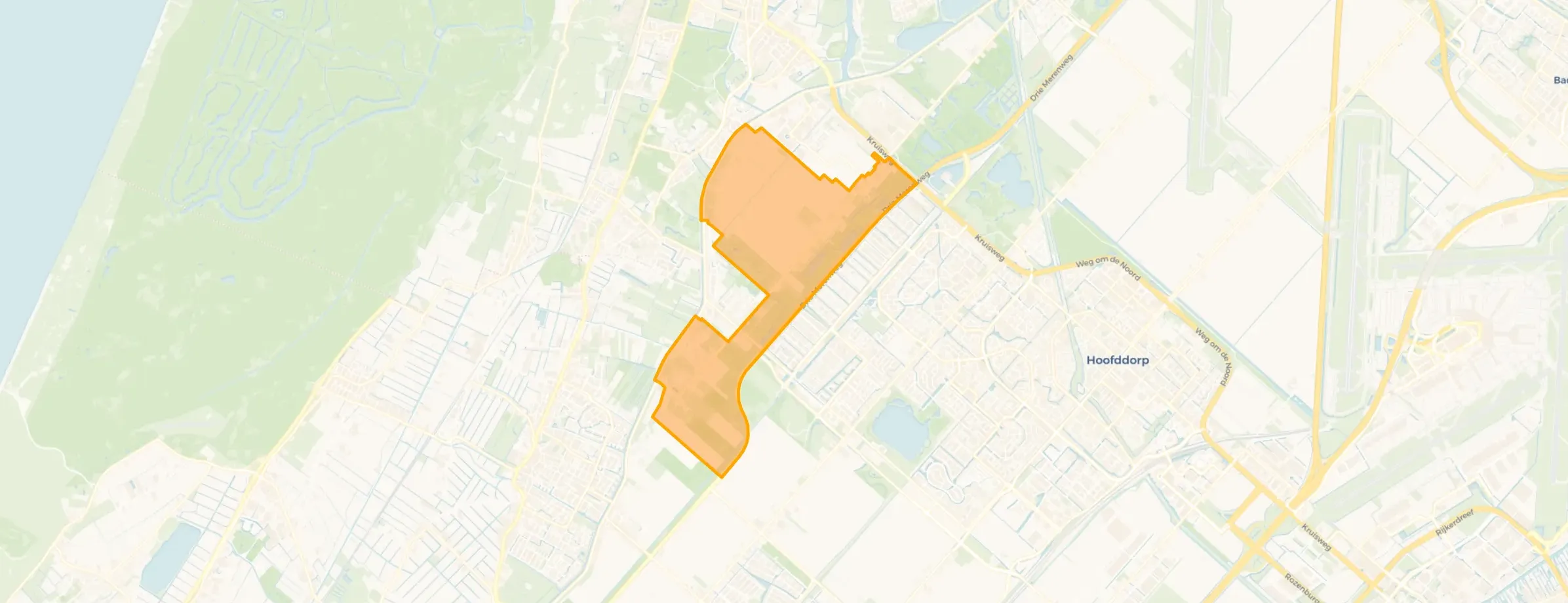 Kaart van Zwaanshoek Omgeving