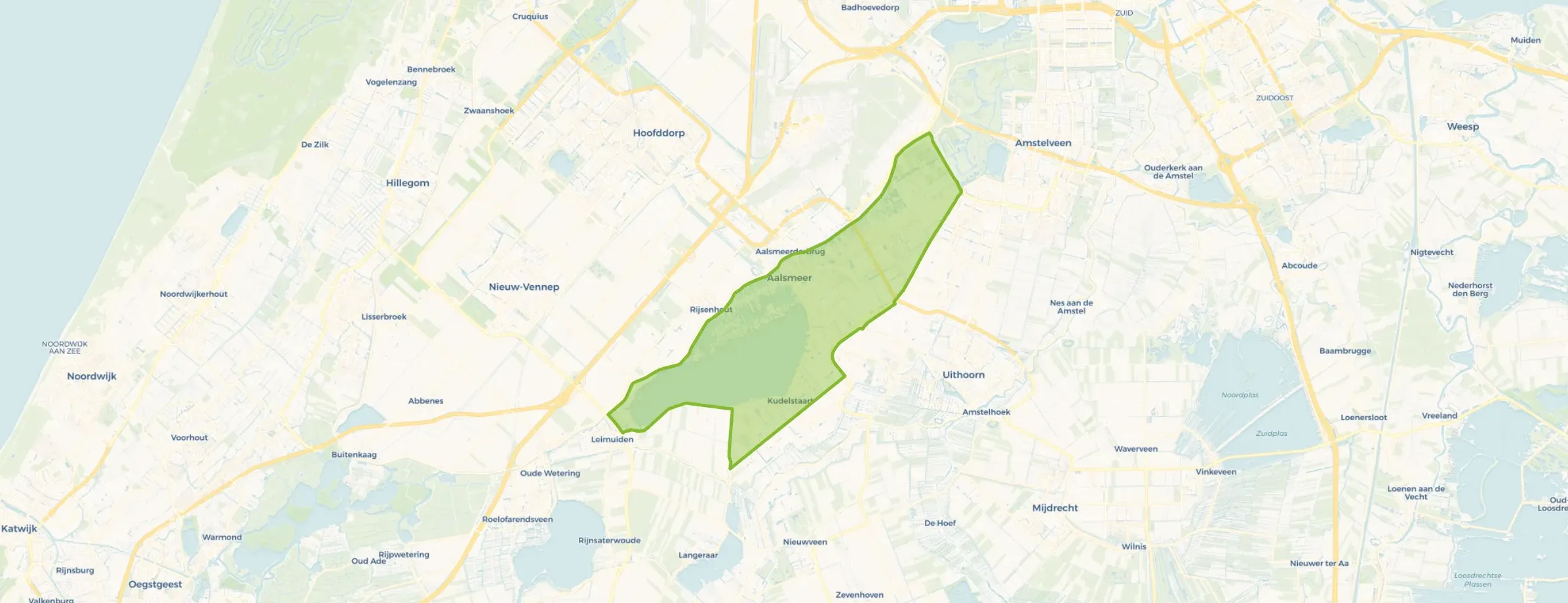 Kaart van Aalsmeer