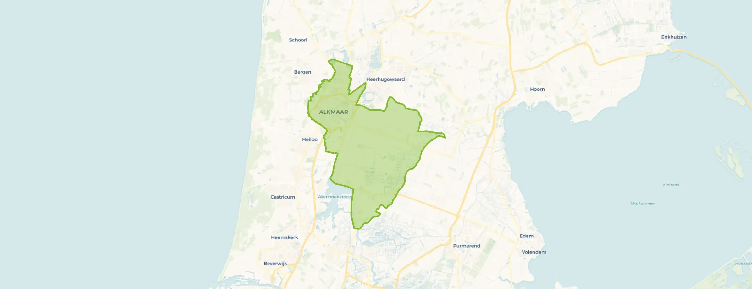 Kaart van Alkmaar