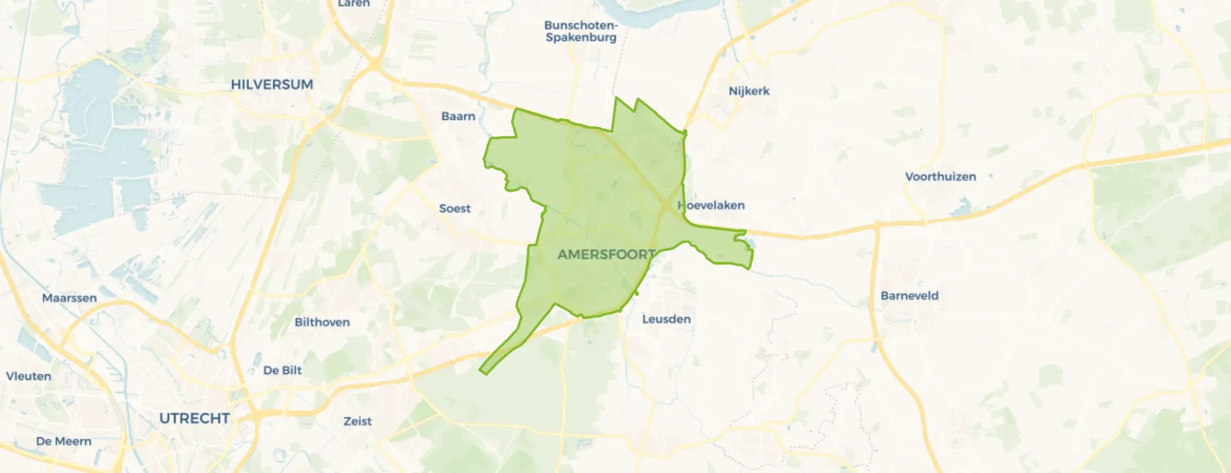 Kaart van Amersfoort