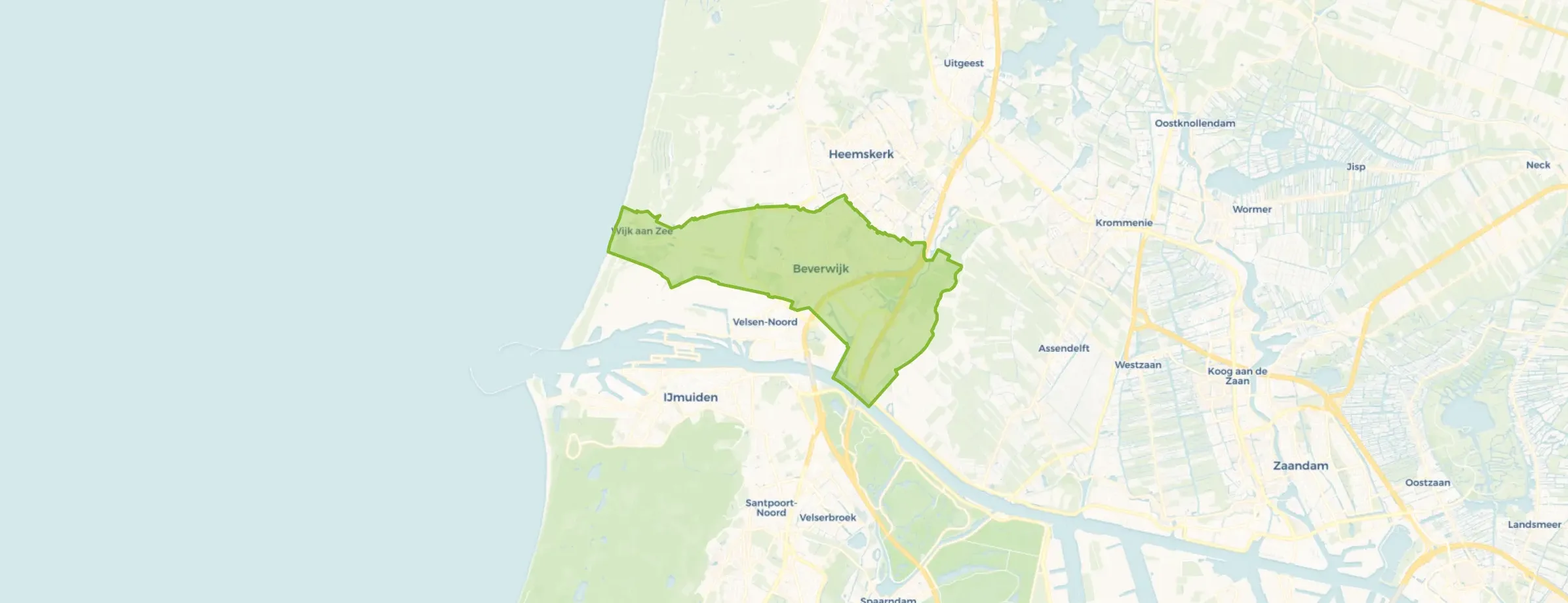 Kaart van Beverwijk