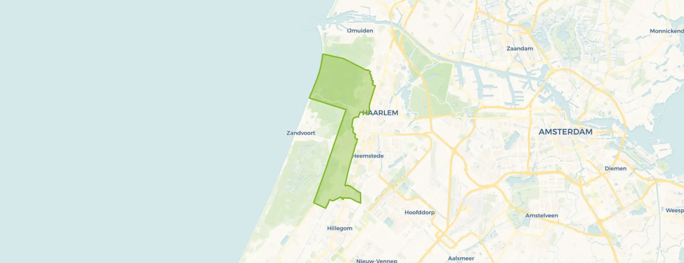 Kaart van Bloemendaal