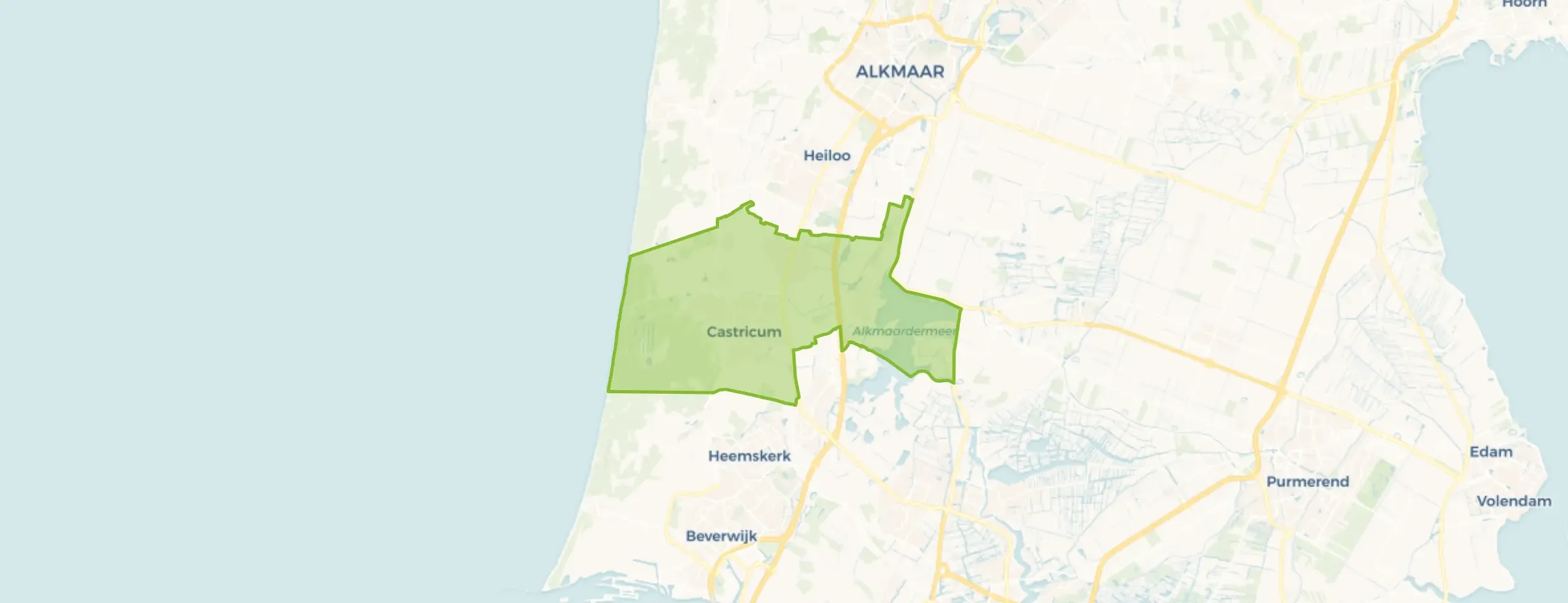 Kaart van Castricum