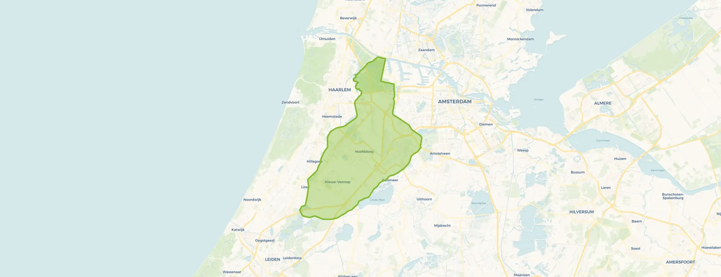 Kaart van Haarlemmermeer