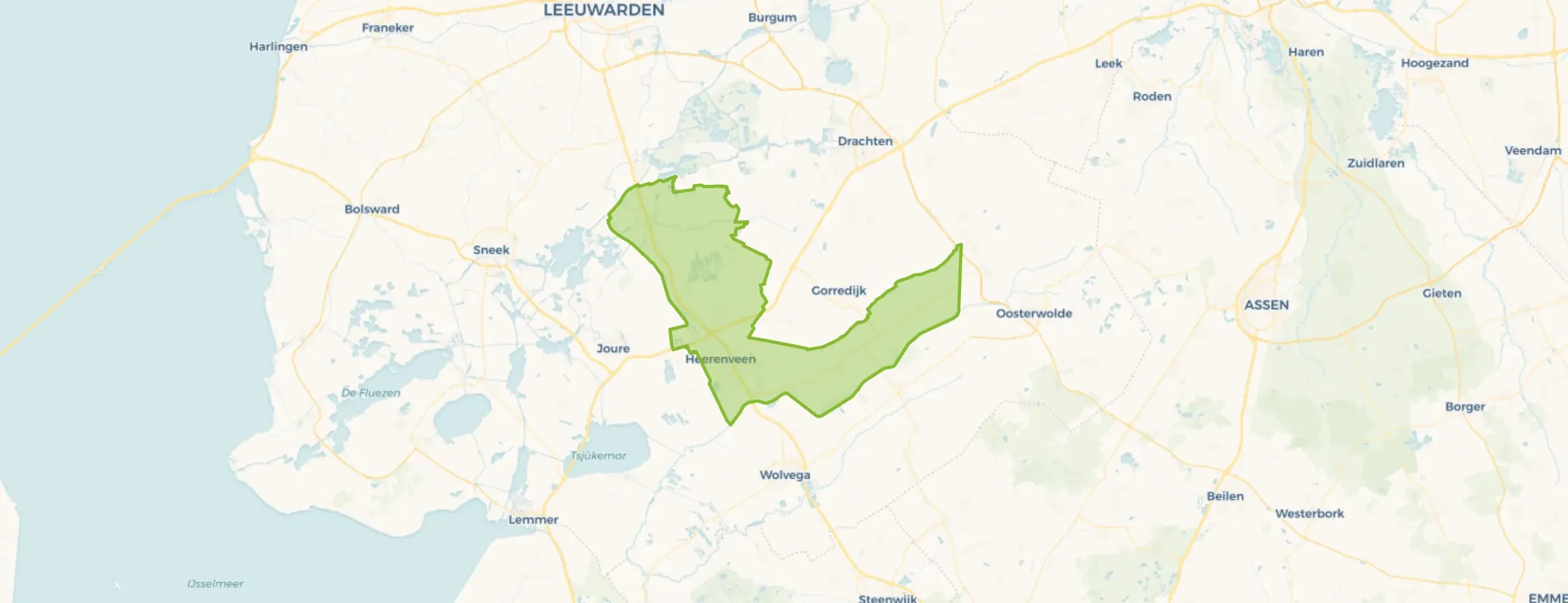 Kaart van Heerenveen