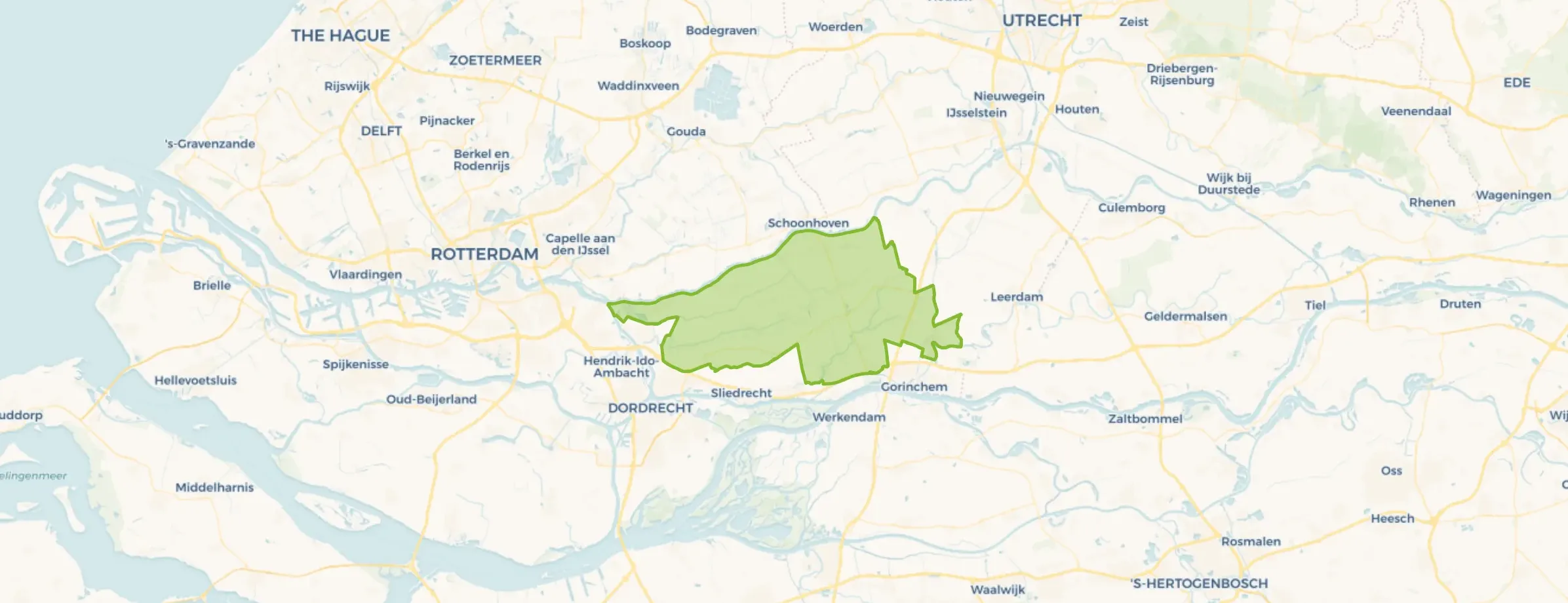 Kaart van Molenlanden