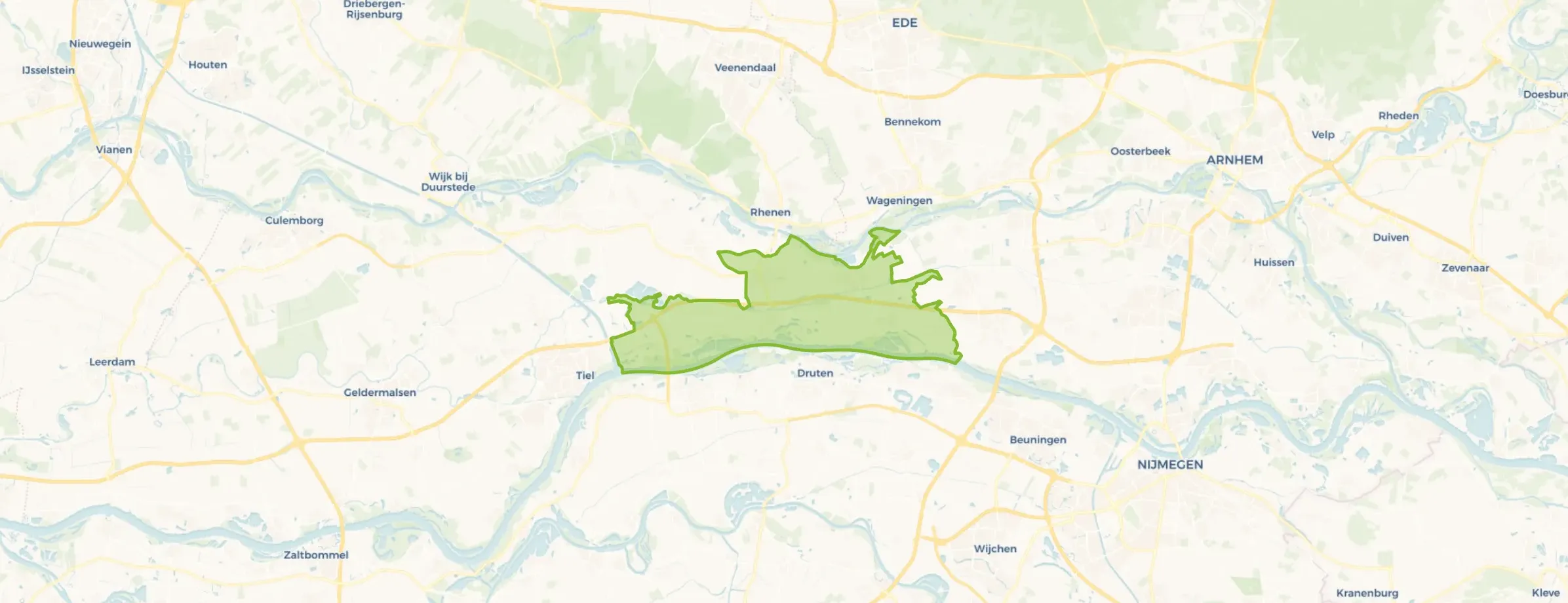 Kaart van Neder-Betuwe