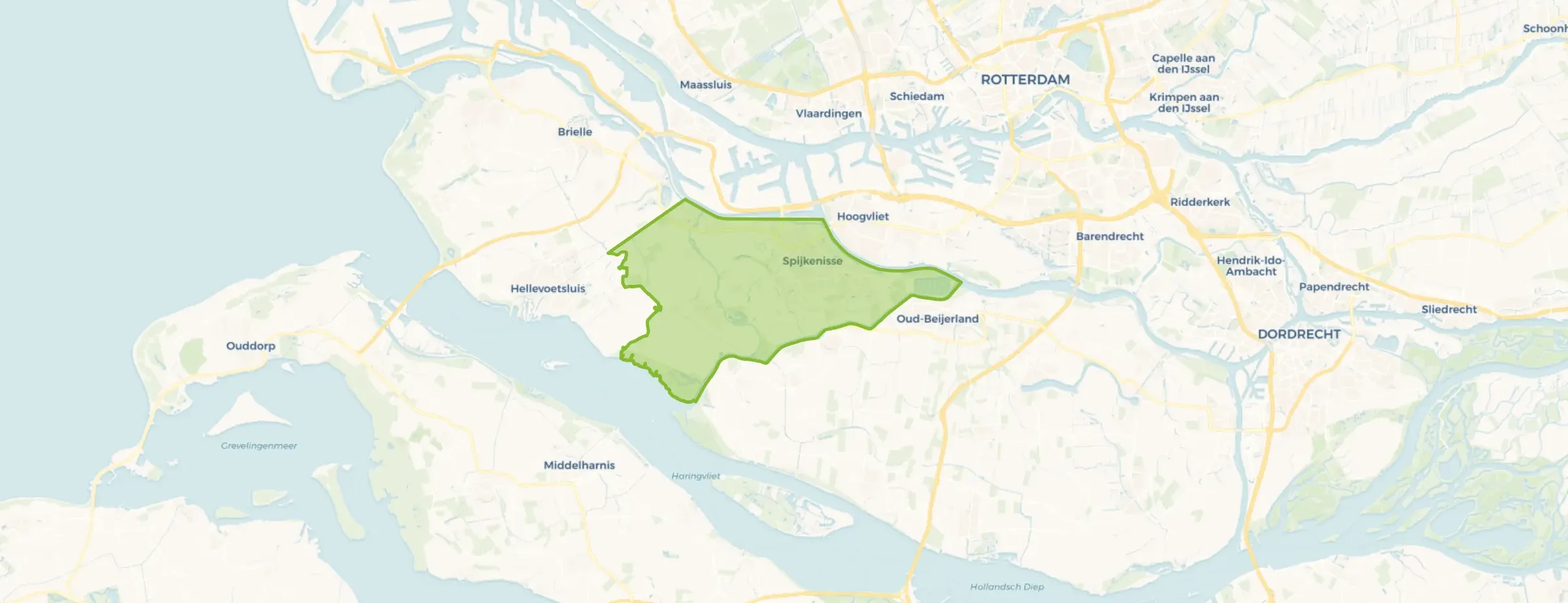 Kaart van Nissewaard