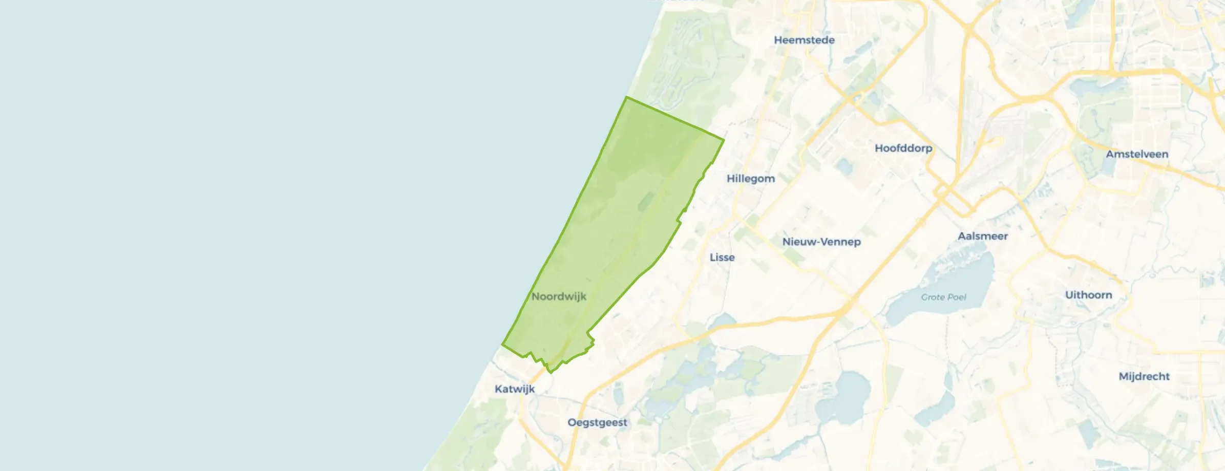 Kaart van Noordwijk