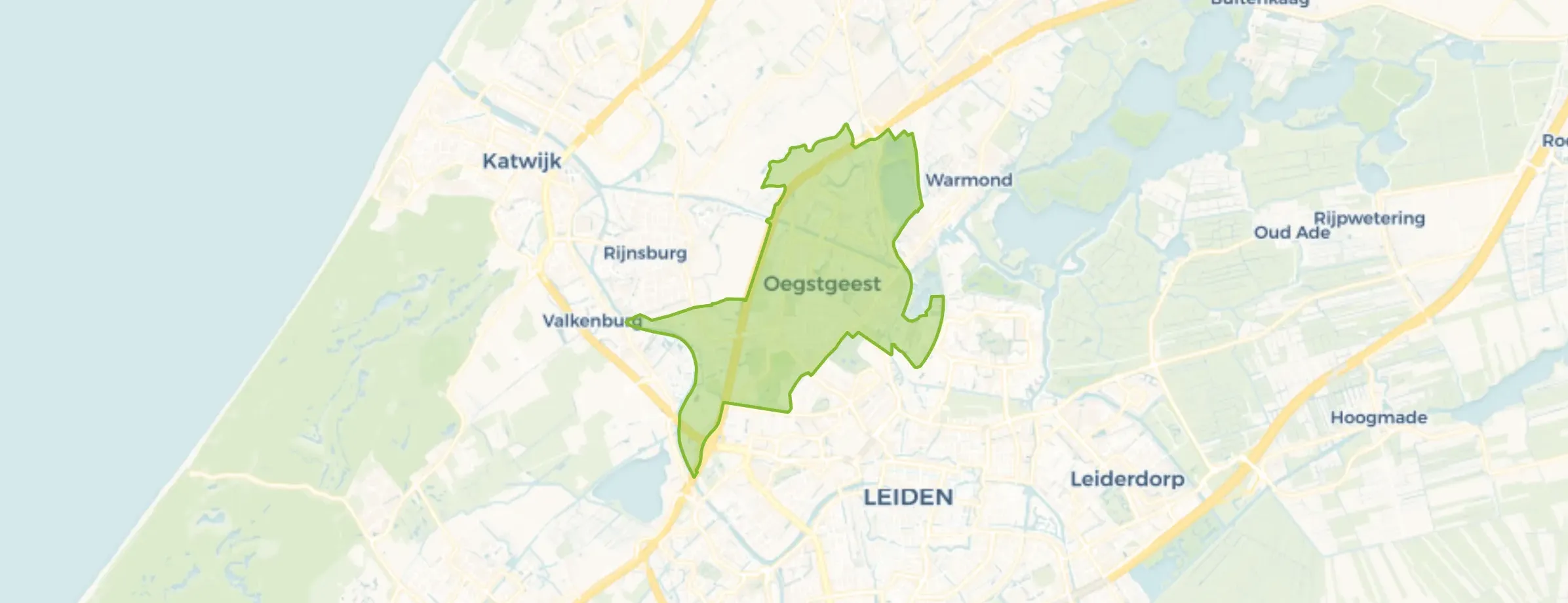 Kaart van Oegstgeest