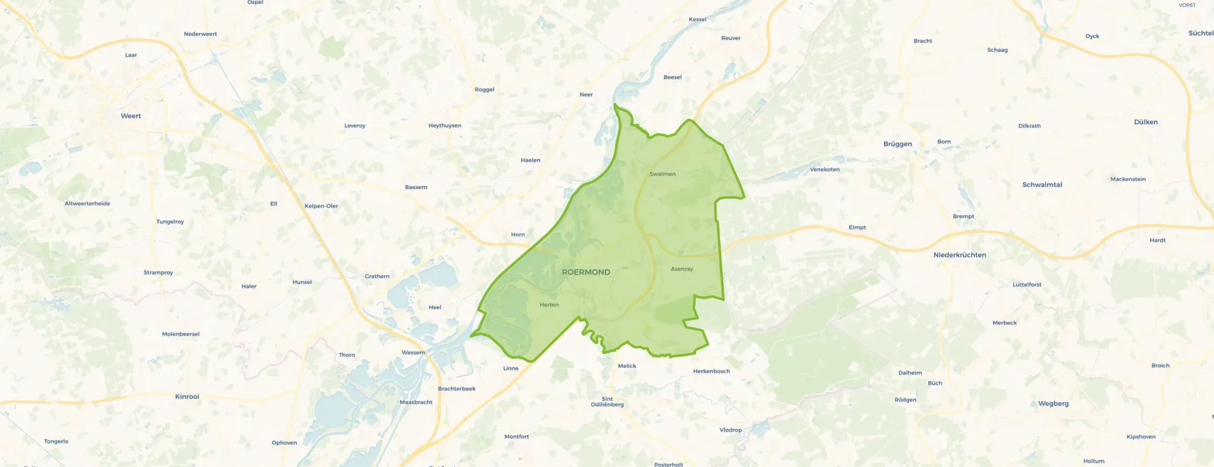 Kaart van Roermond