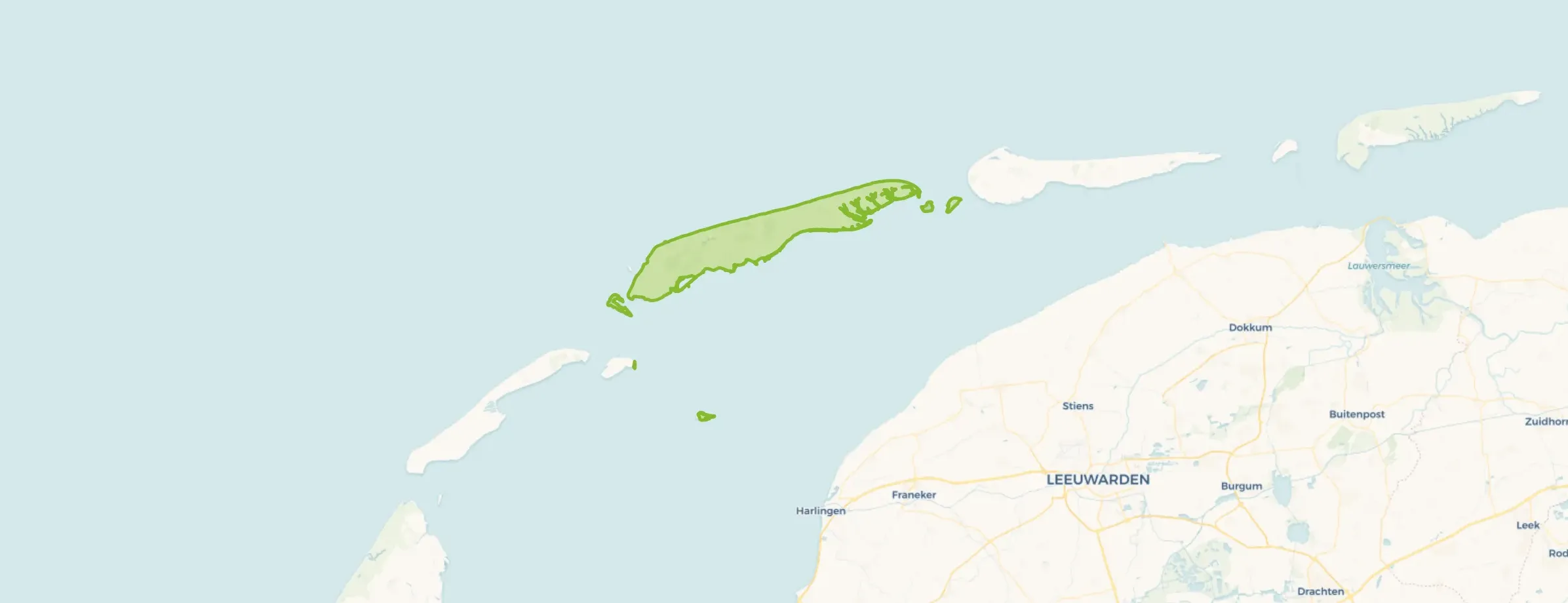 Kaart van Terschelling