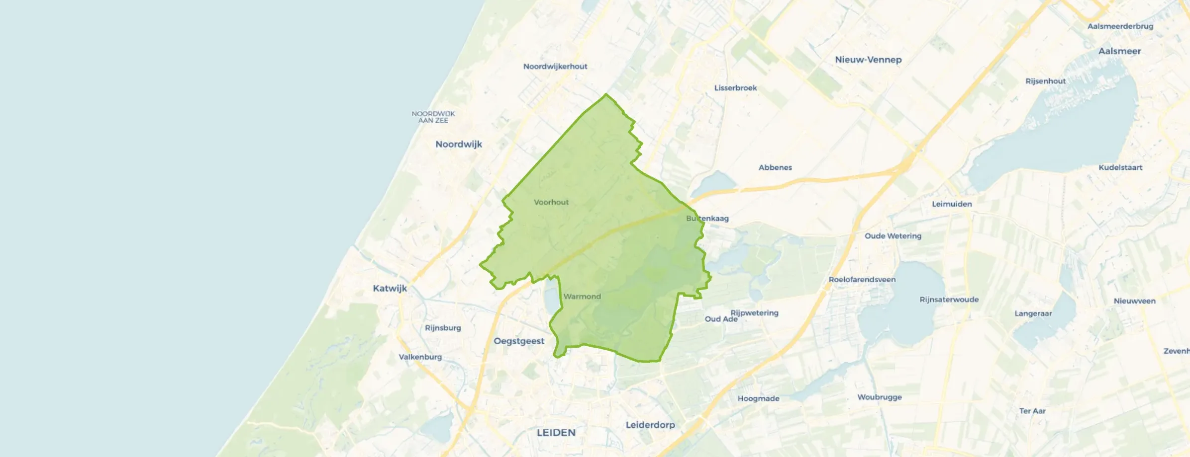Kaart van Teylingen