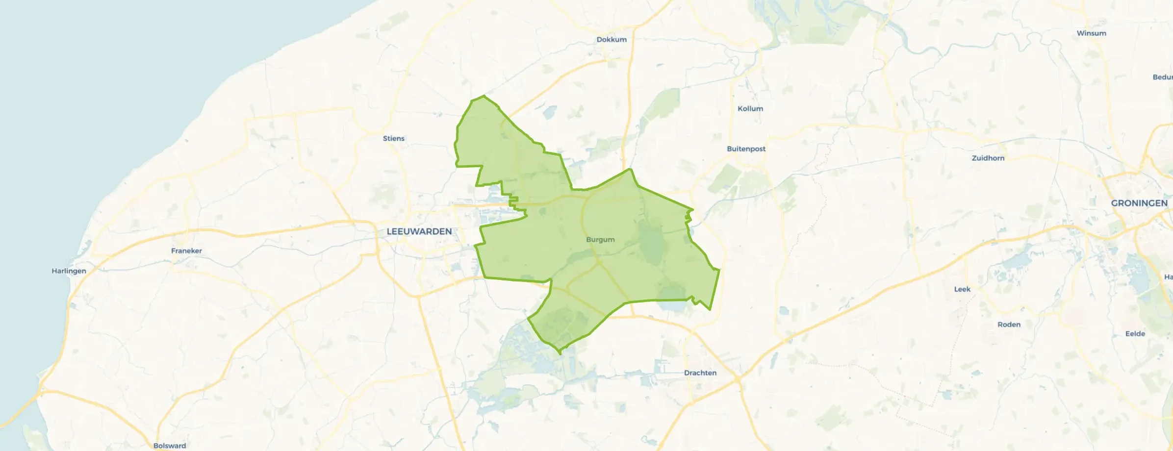 Kaart van Tytsjerksteradiel