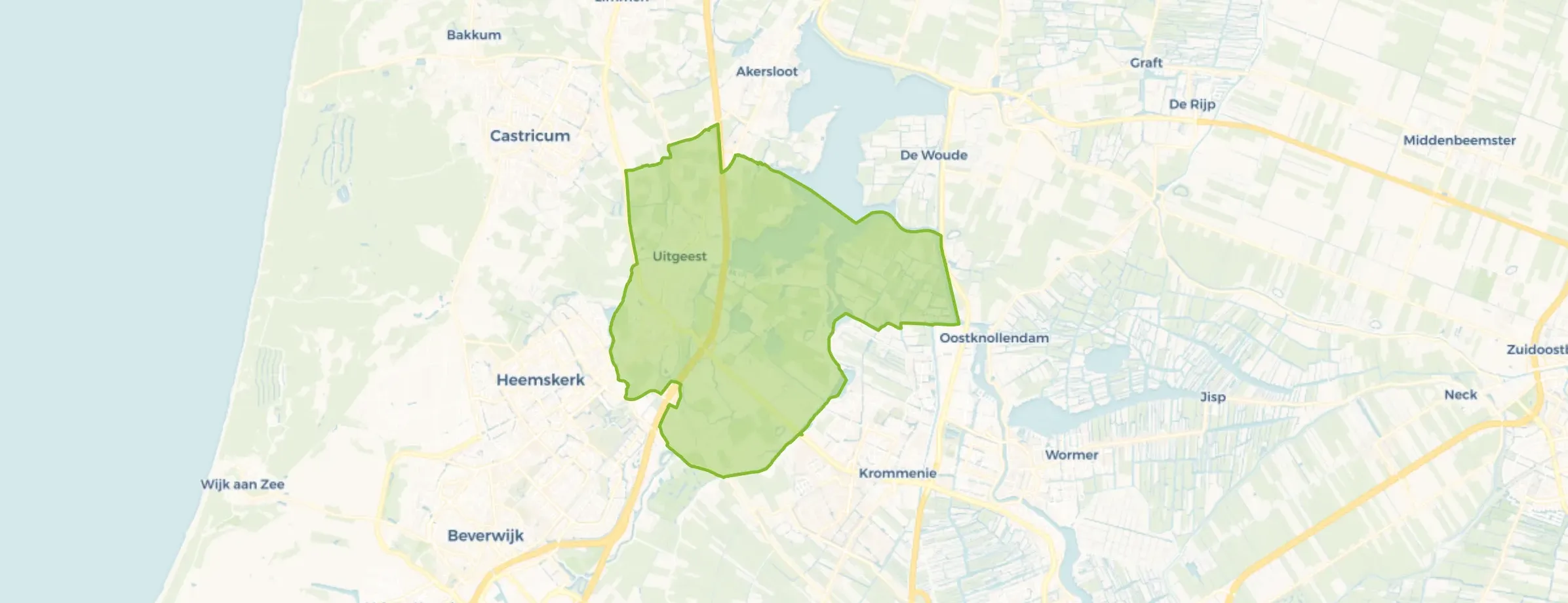 Kaart van Uitgeest