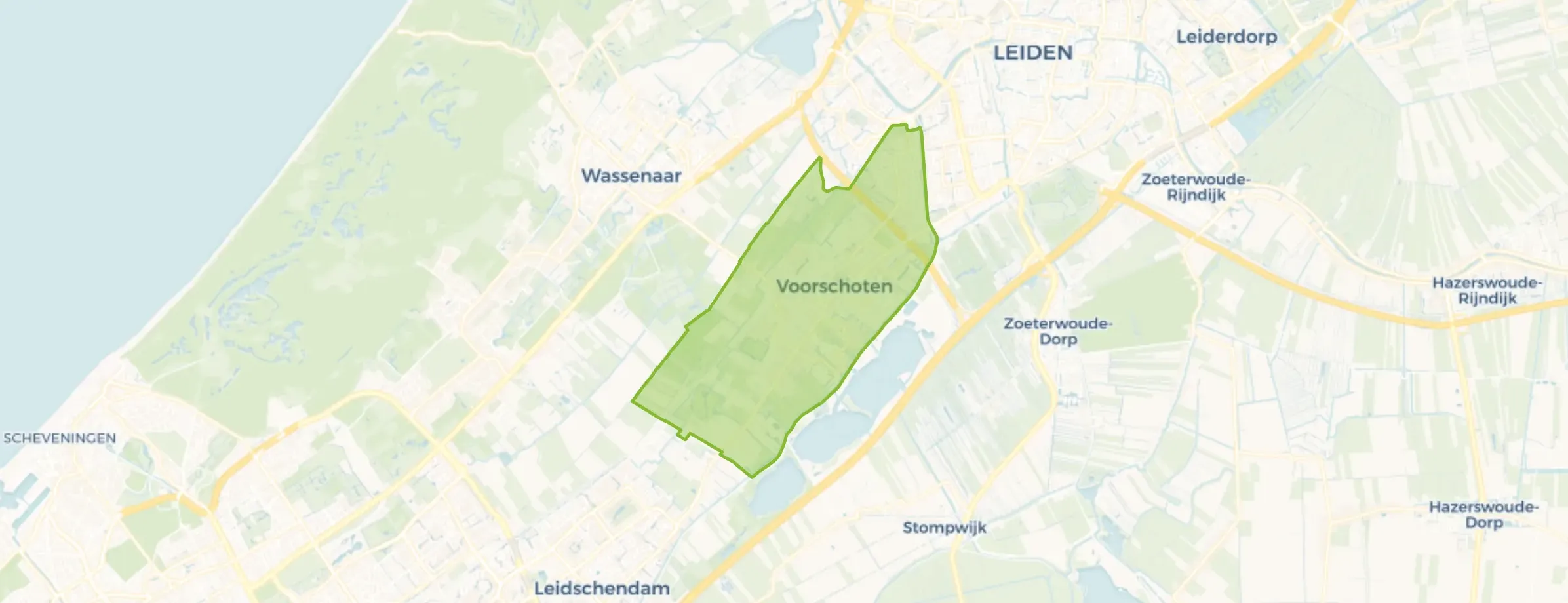 Kaart van Voorschoten