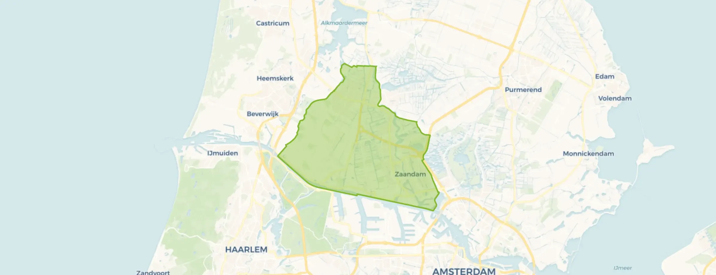 Kaart van Zaanstad