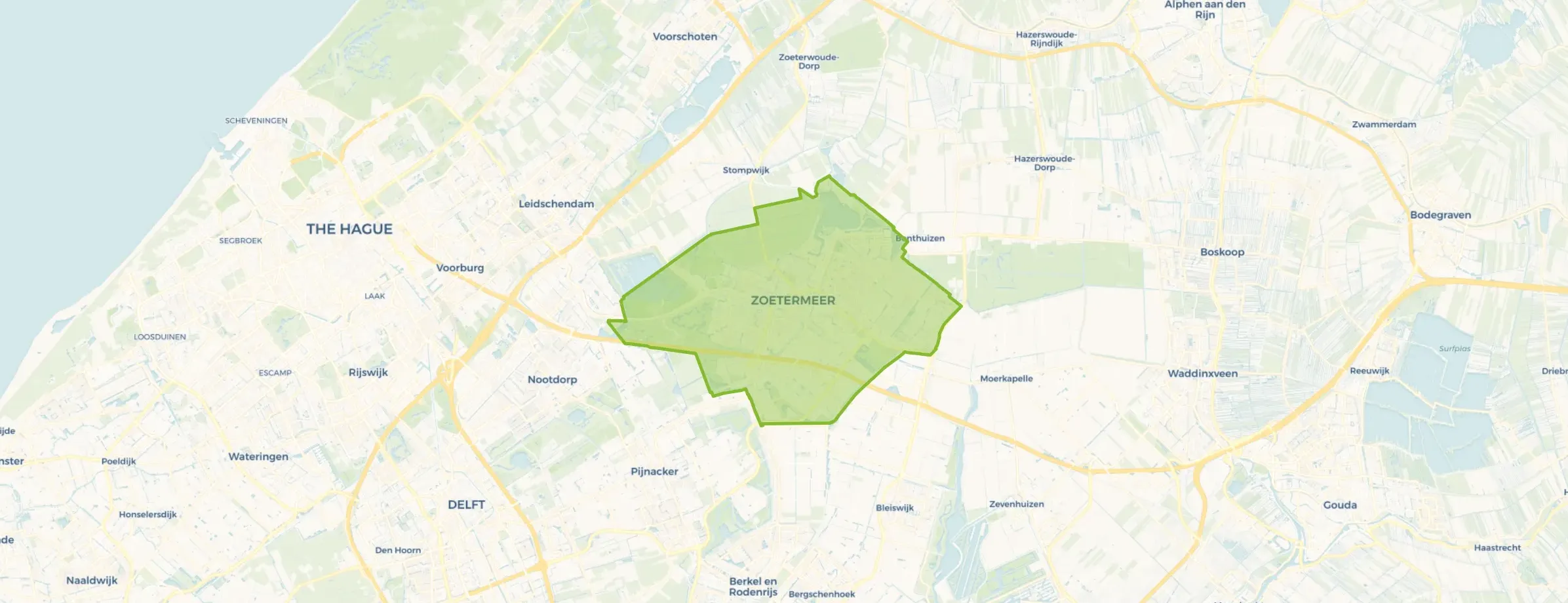 Kaart van Zoetermeer