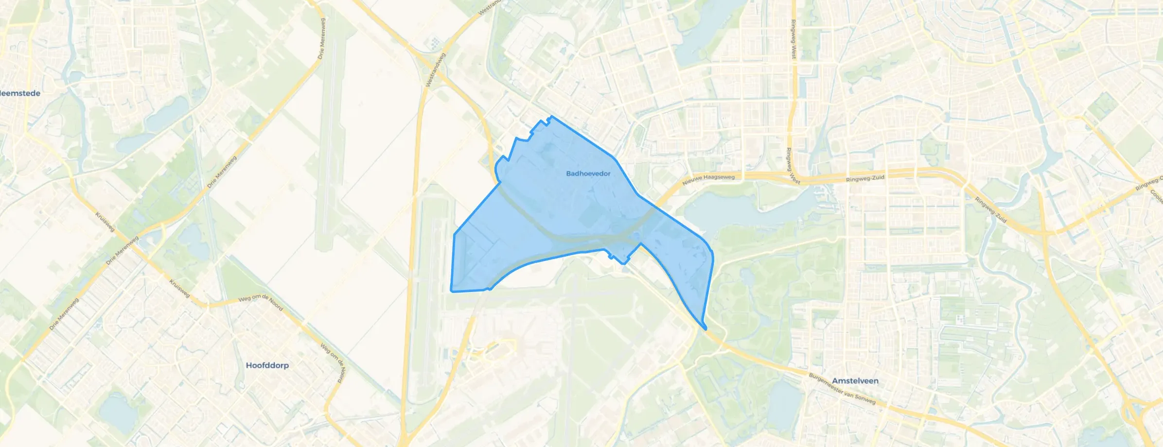Kaart van Badhoevedorp
