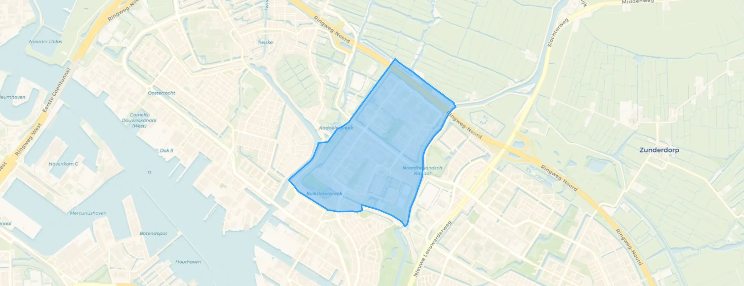 Kaart van Banne Buiksloot