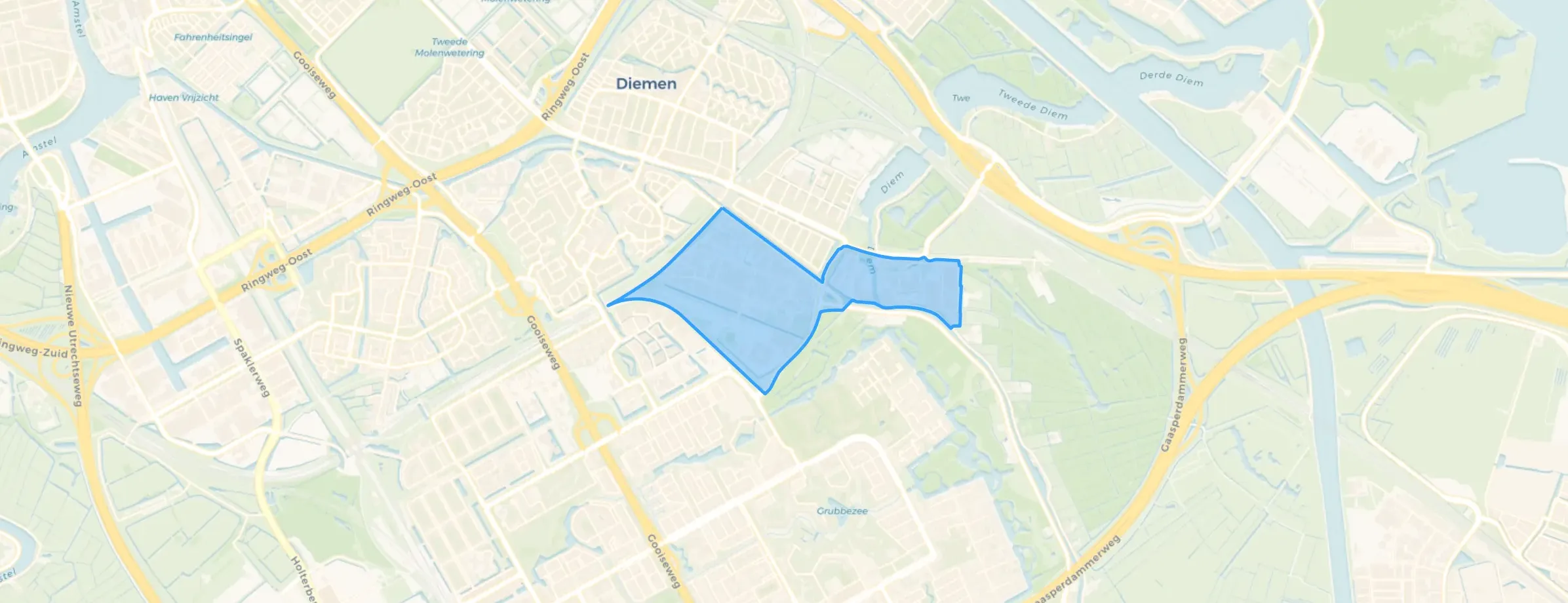 Kaart van Bedrijventerreinen