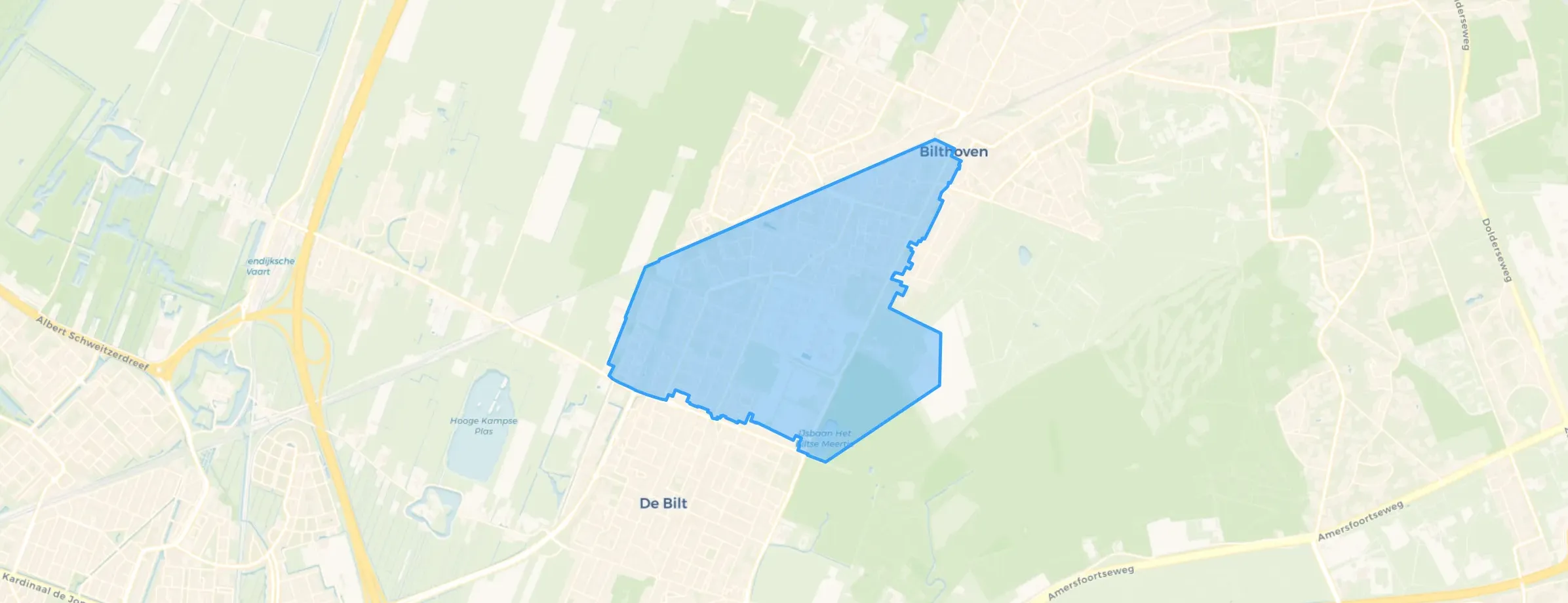 Kaart van Bilthoven Zuid West