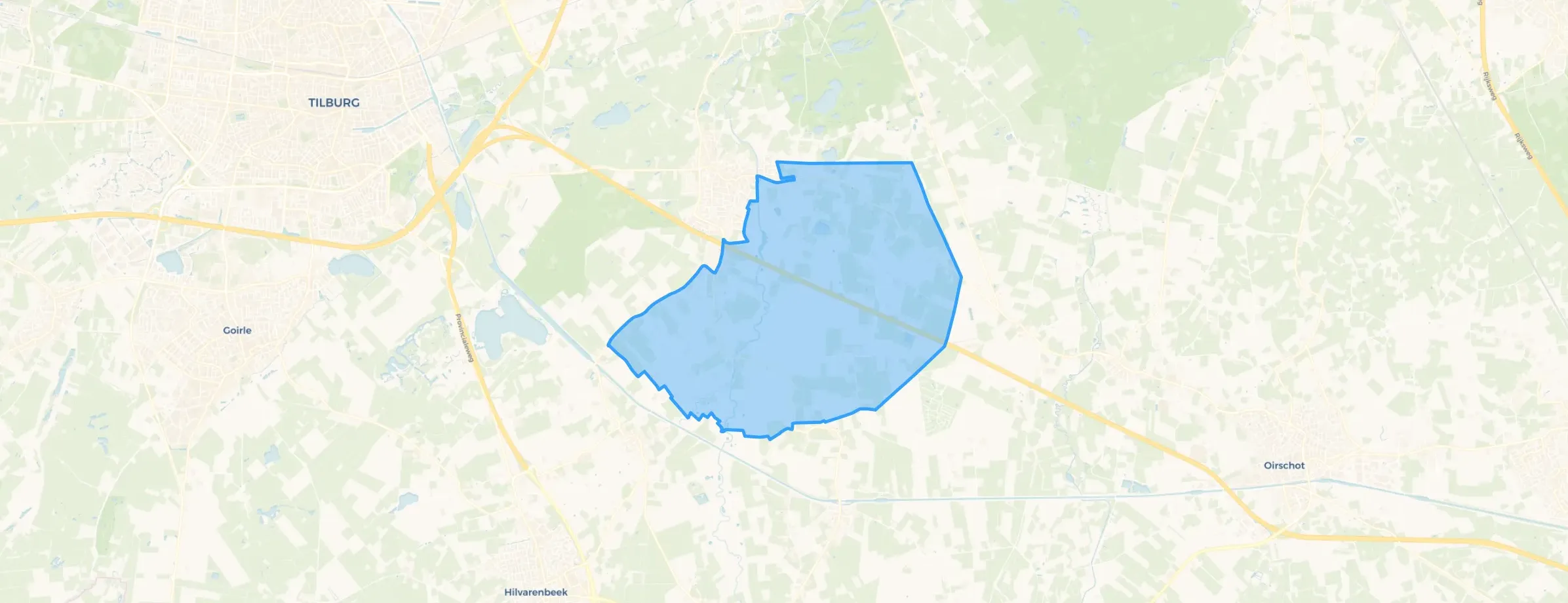 Kaart van Buitengebied Moergestel Zuid-Oost