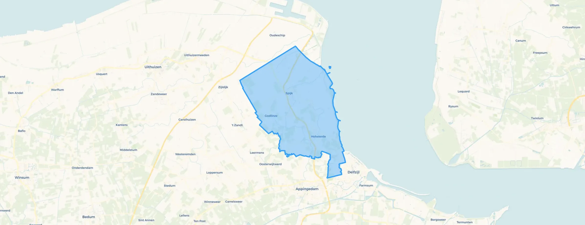 Buitengebied Noord-Bierum in Eemsdelta