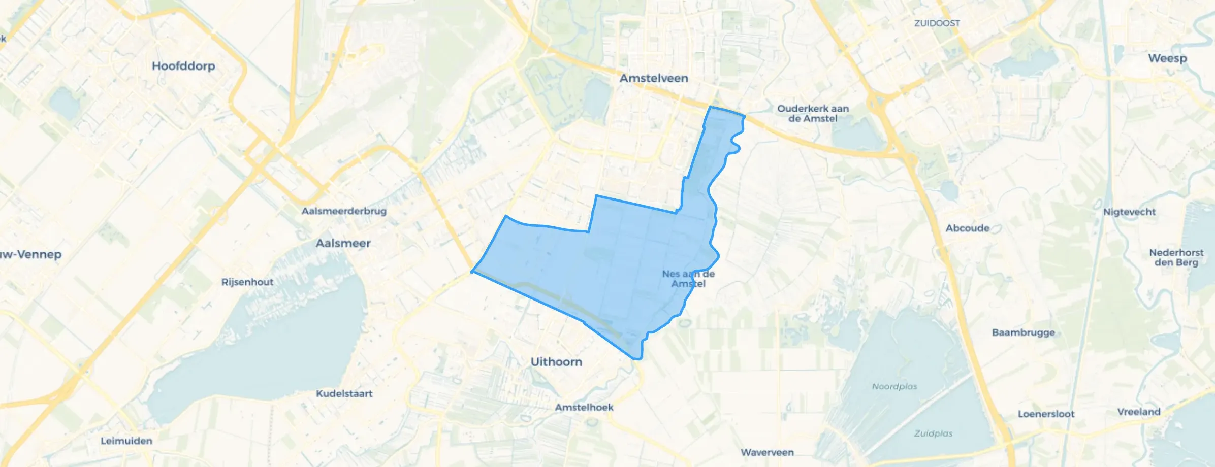 Kaart van Buitengebied Zuid