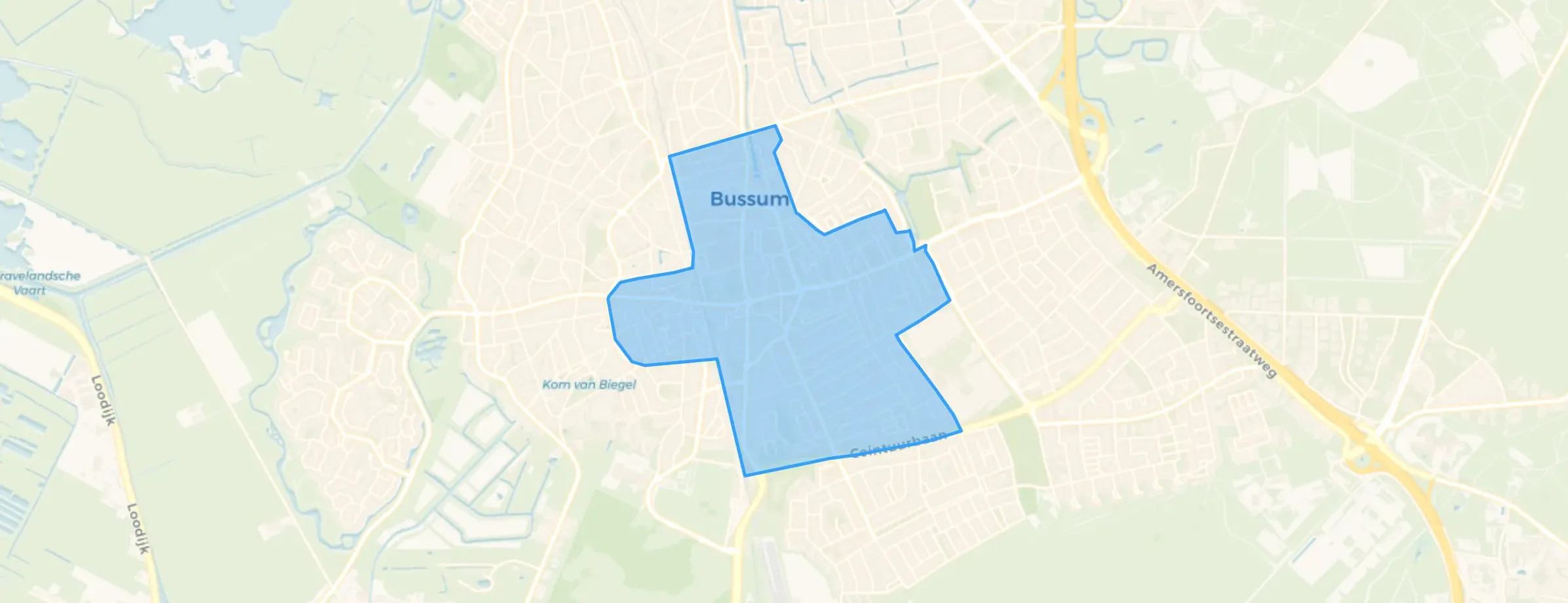 Kaart van Bussum Centrum
