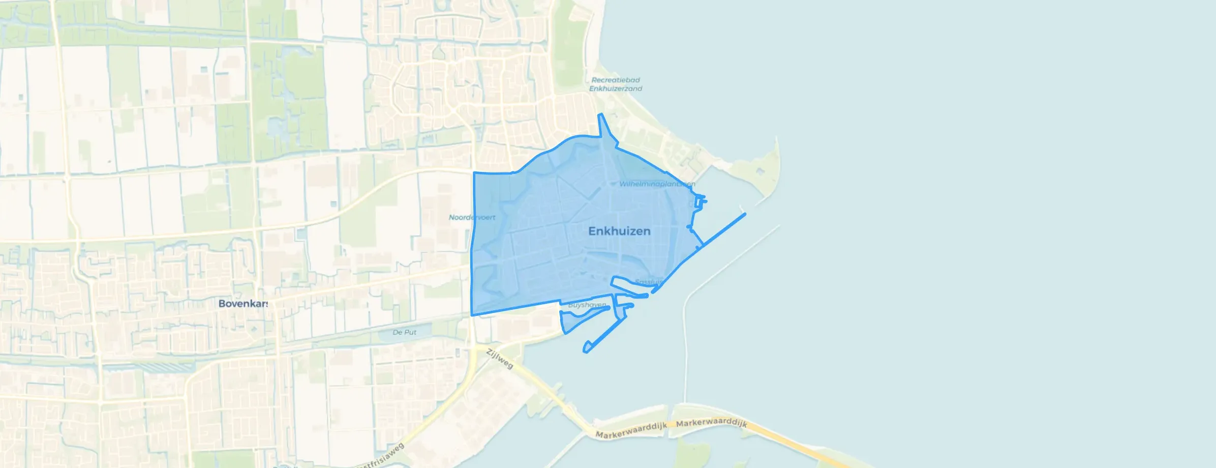 Kaart van Centrum en Havens