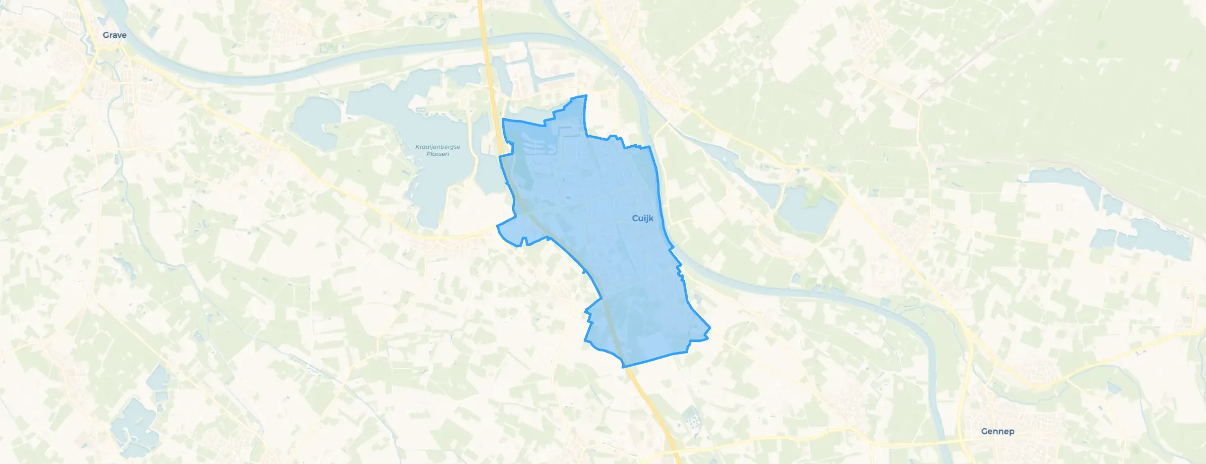 Kaart van Cuijk
