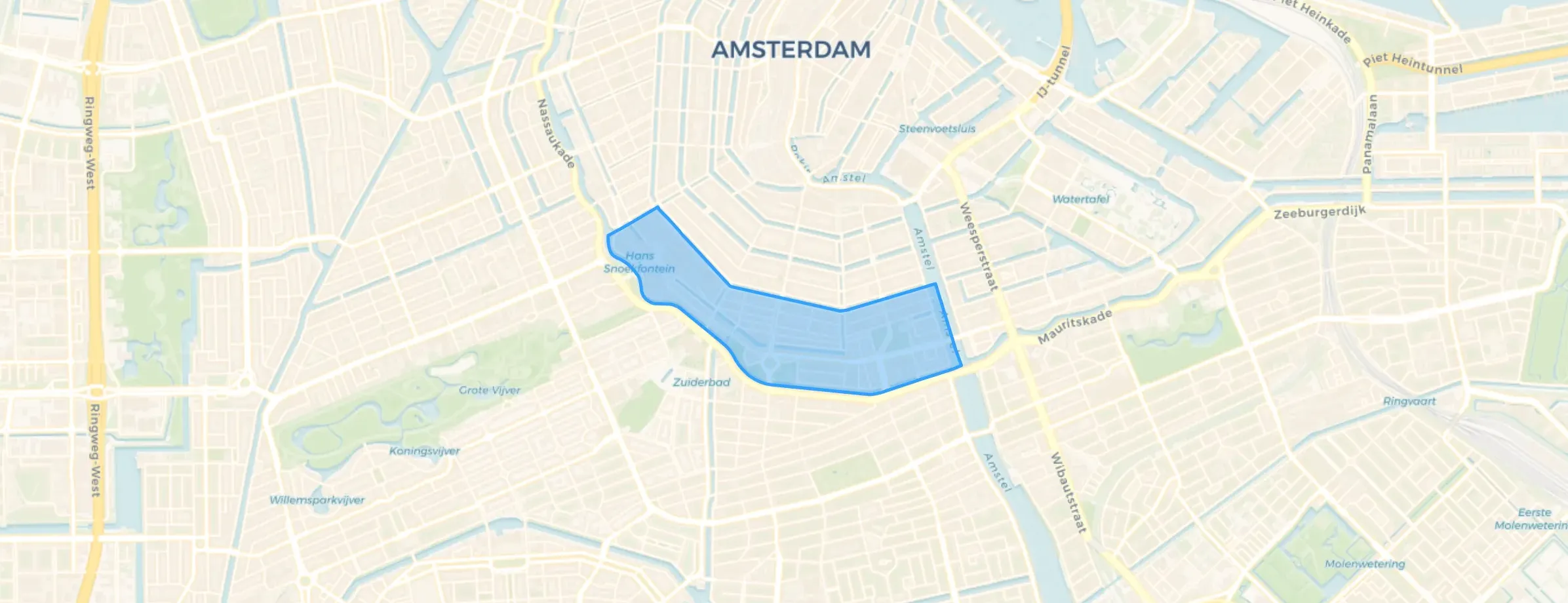Kaart van De Weteringschans
